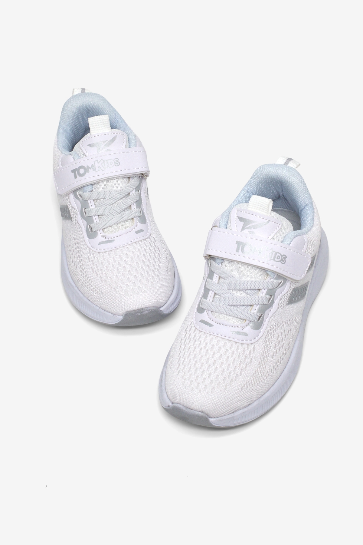 Tonny Black Beyaz Tonny Black Rahat Kalip Çocuk Unisex Nefes Alabilen Cırtlı Bağcıklı Sneaker