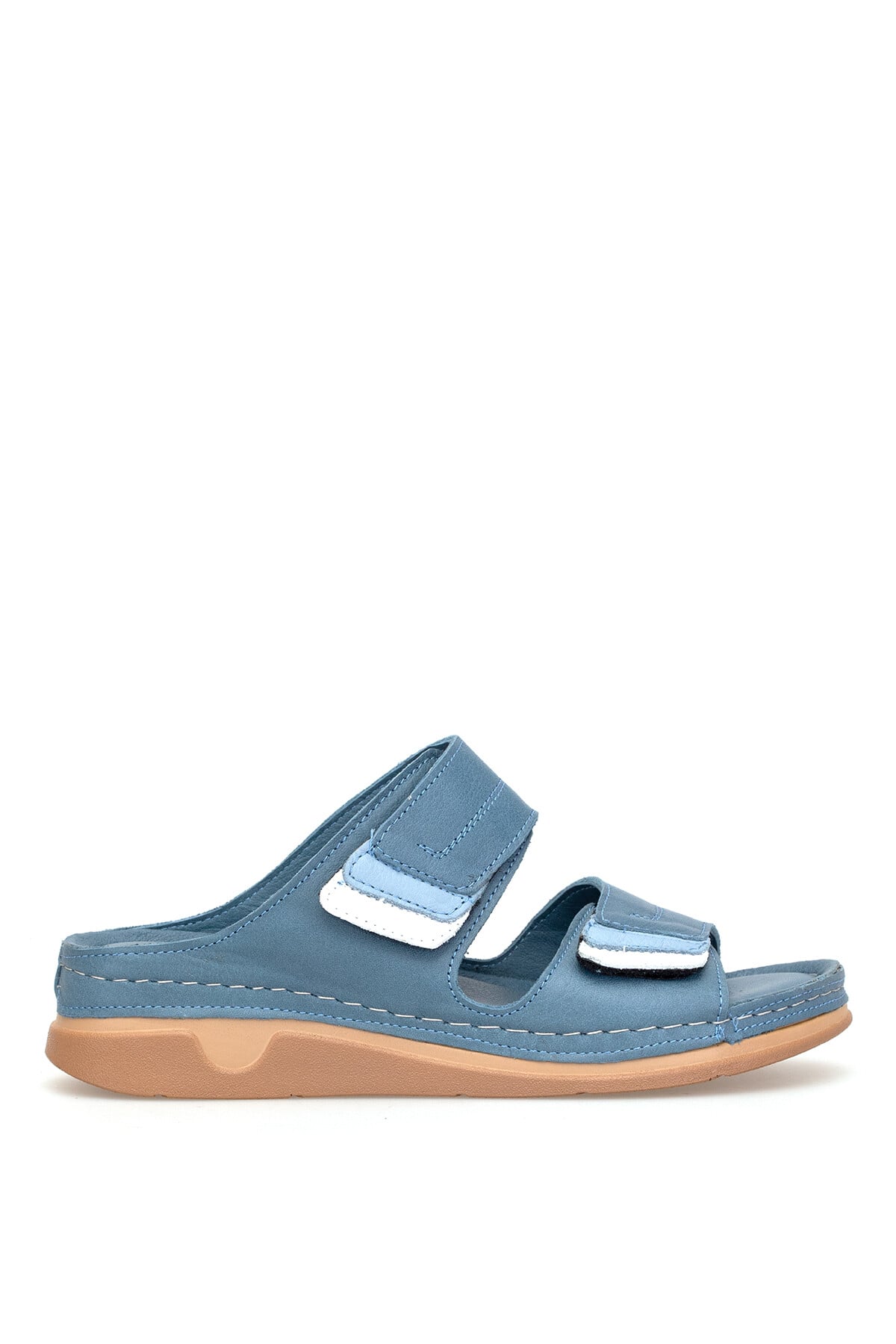 Ayakkabı Fuarı Taba Ayakkabı Fuarı Fuari Elit 26YRhmM-017 Kadın Hakiki Deri Ortopedik Düz Terlik