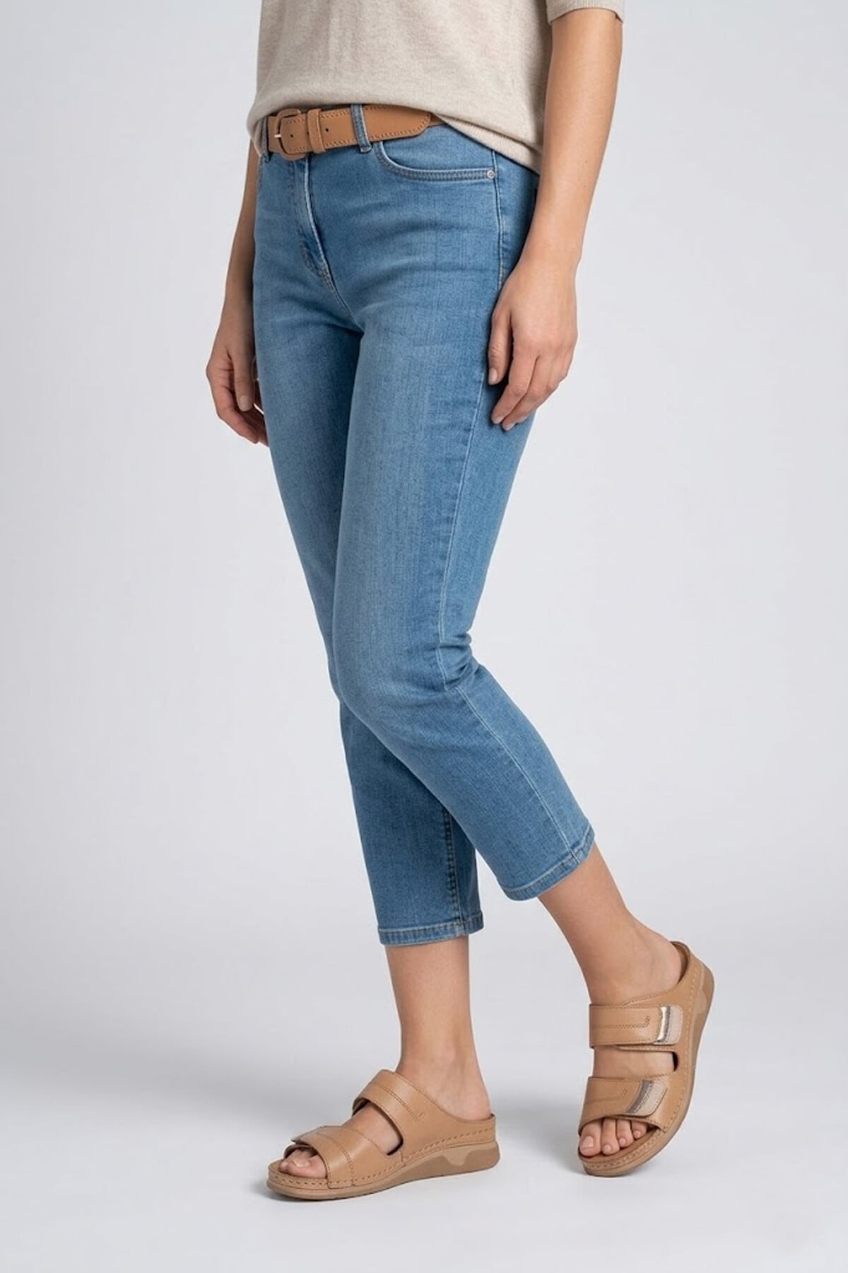 Ayakkabı Fuarı Taba Ayakkabı Fuarı Fuari Elit 26YRhmM-017 Kadın Hakiki Deri Ortopedik Düz Terlik