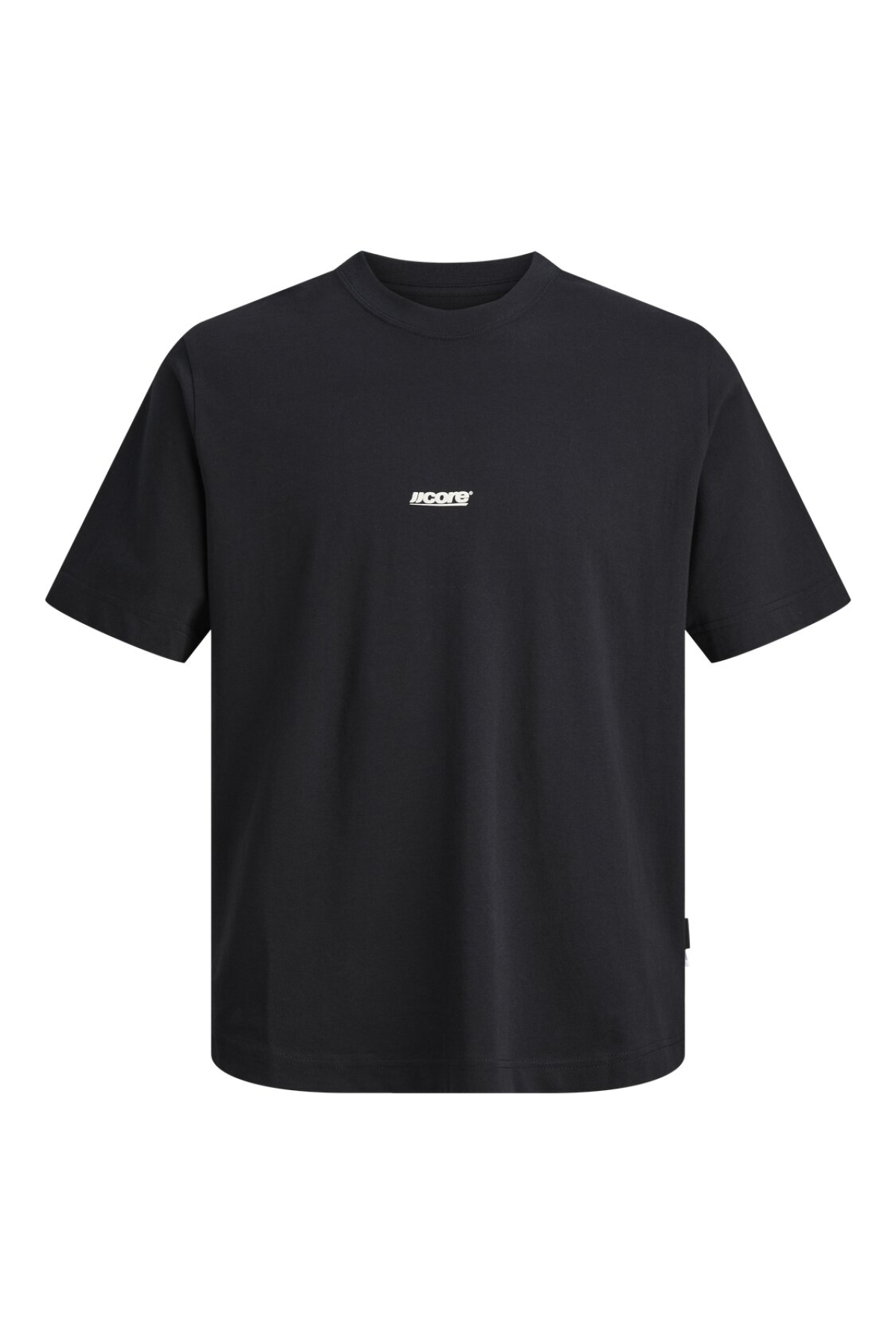 Jack Jones Jcoclub Small Front Prınt Tee Ss Crew Erkek Siyah
