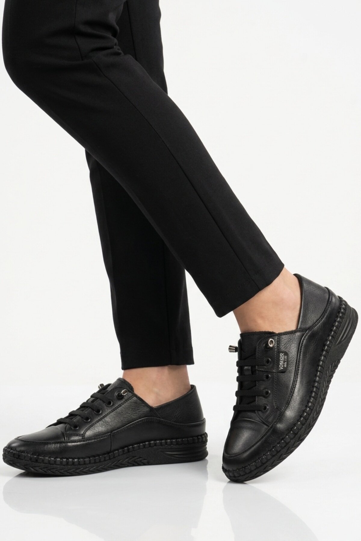 Voyager Siyah Voyager Hakiki Deri Anatomik Kadın Casual Ayakkabı Z536 Z