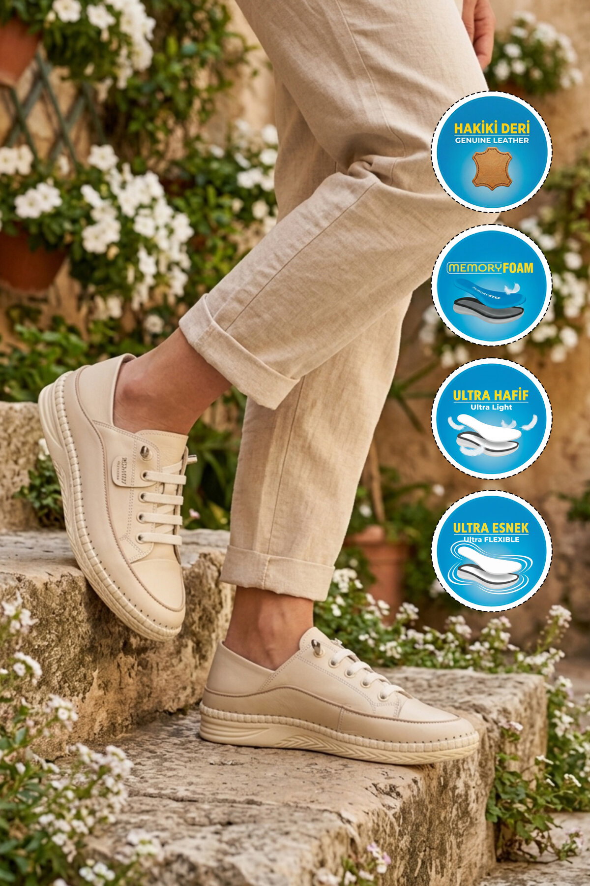 Voyager Siyah Voyager Hakiki Deri Anatomik Kadın Casual Ayakkabı Z536 Z