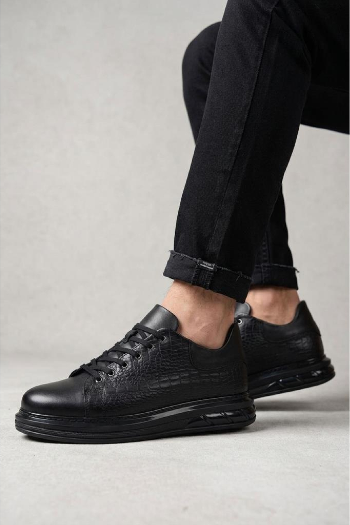 Pi̇sagor Siyah Pi̇sagor Pisagor Pisagor Ps-01209 Erkek Hakiki Deri Sneakers Spor Ayakkabı