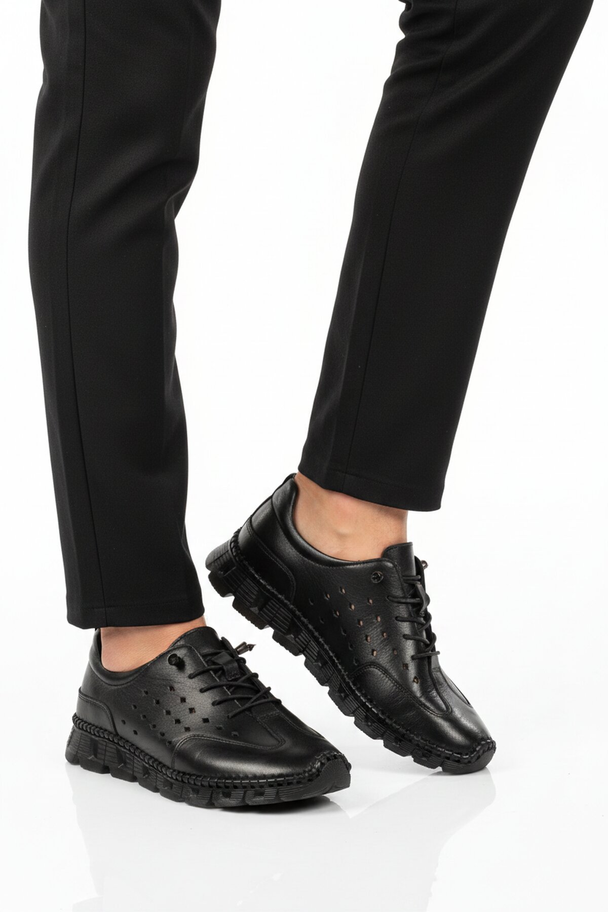 A Spor Bej A Spor Hakiki Deri Kadın Casual Ayakkabı