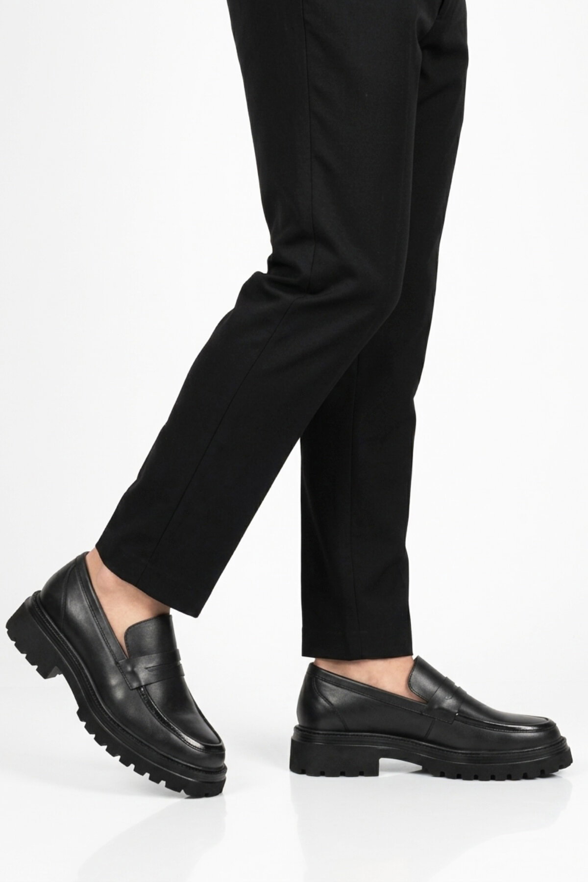 A Spor Siyah A Spor Hakiki Deri Erkek Casual Ayakkabı