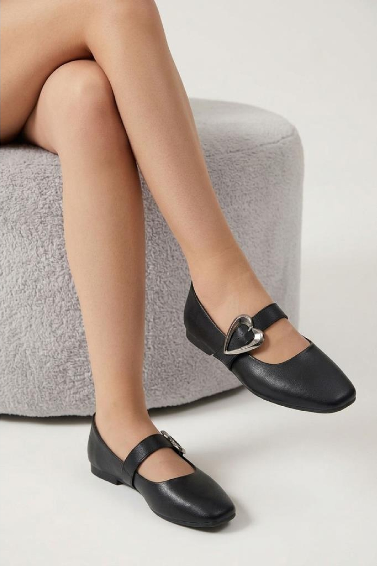 Papuçcity Siyah Papuçcity Fendi 03468 Kadın Günlük Babet