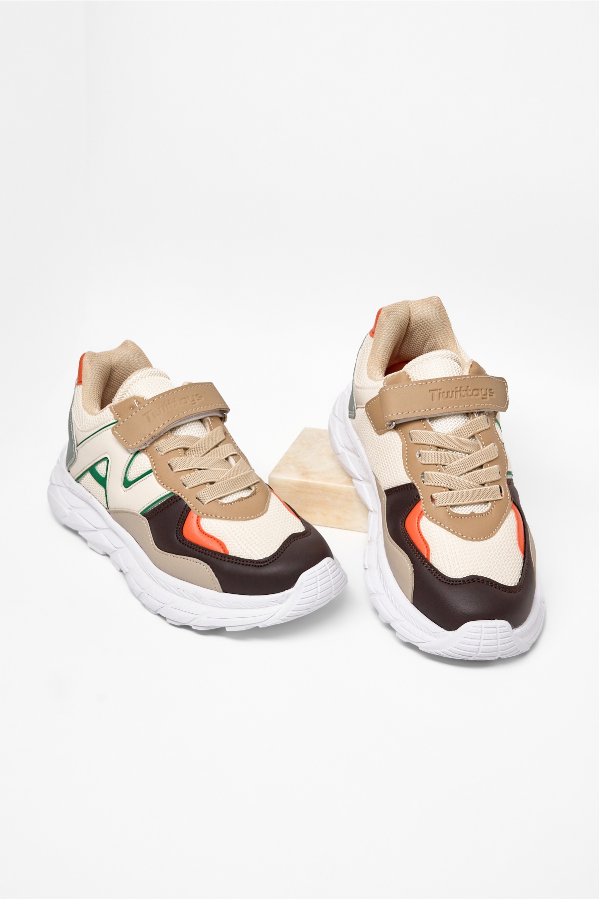 Tonny Black Çok Renkli Tonny Black Rahat Kalip Çocuk Unisex Cırtlı Bağcıklı Sneaker