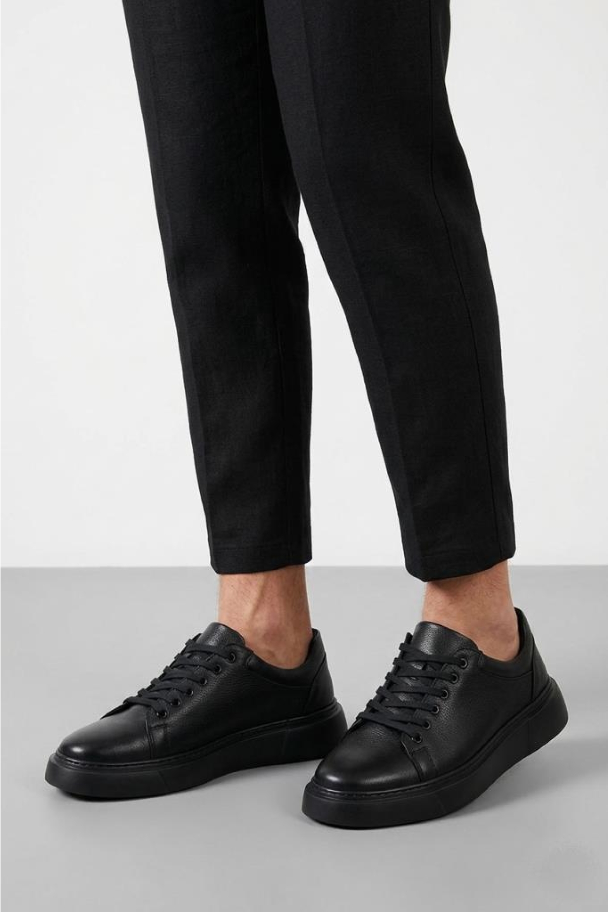 Pi̇sagor Siyah Pi̇sagor Pisagor Pisagor Ps-581 Erkek Hakiki Deri Sneakers Spor Ayakkkabı