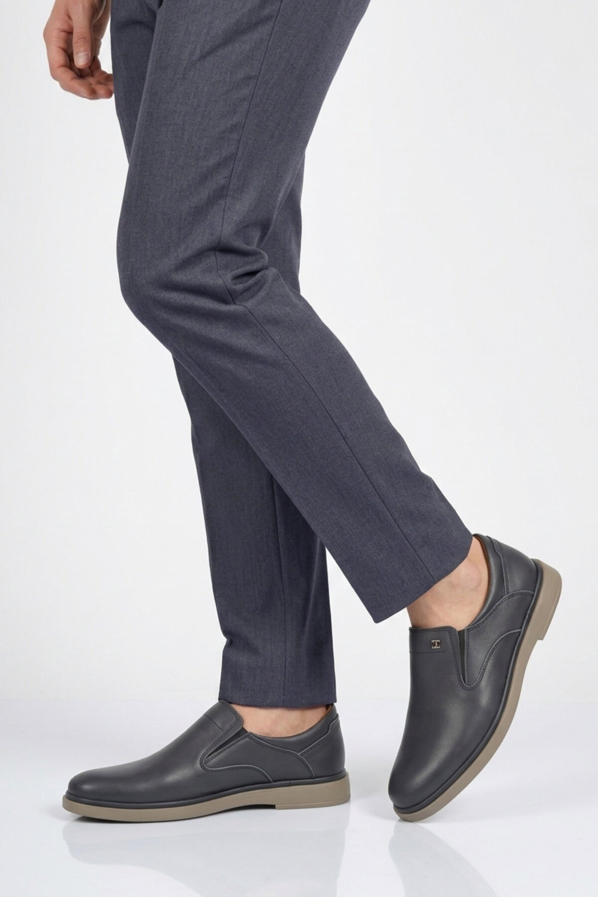 Ayakmod Siyah Ayakmod Hakiki Deri Erkek Casual Ayakkabı 329 M