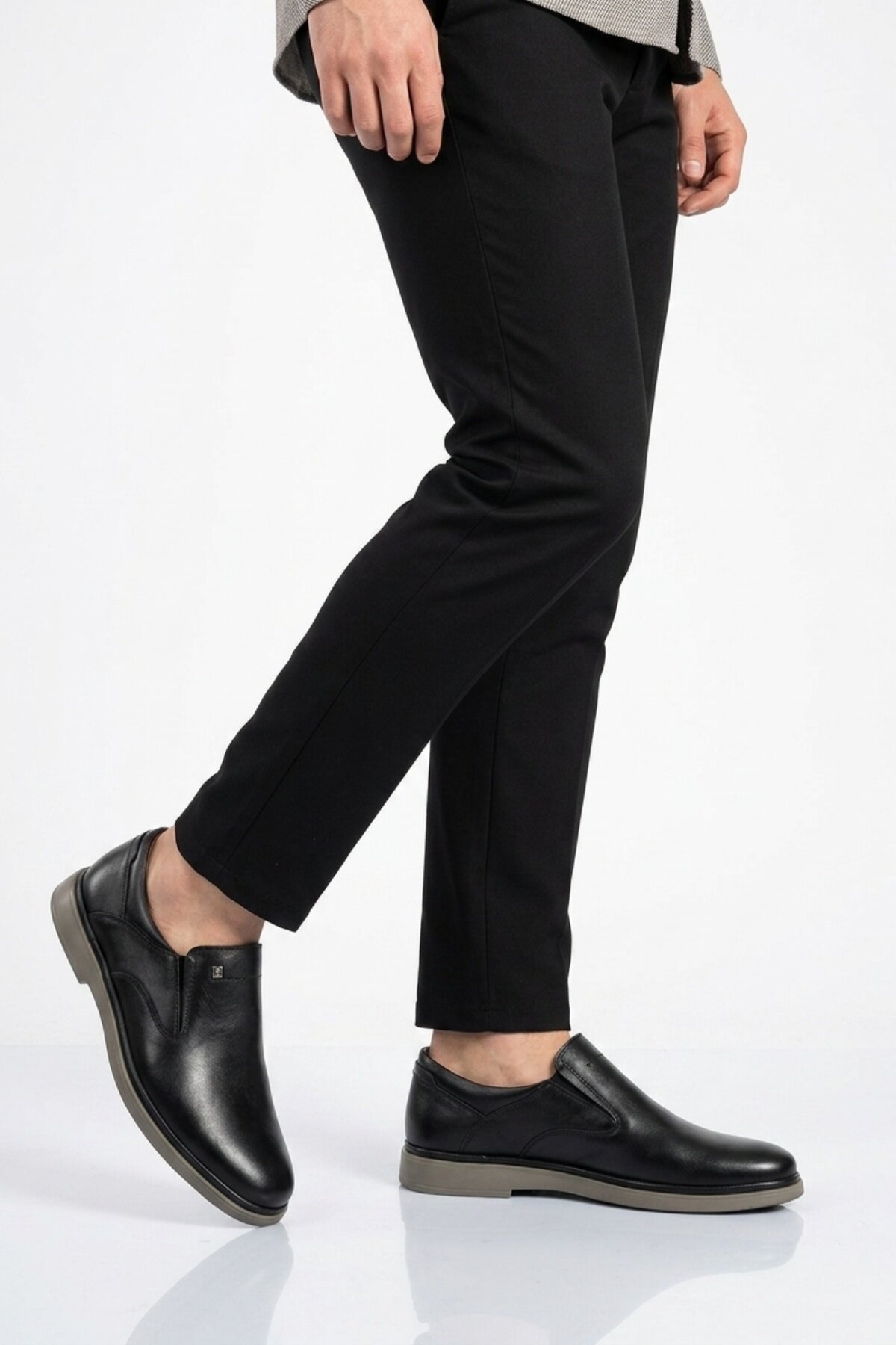 Ayakmod Siyah Ayakmod Hakiki Deri Erkek Casual Ayakkabı 329 M