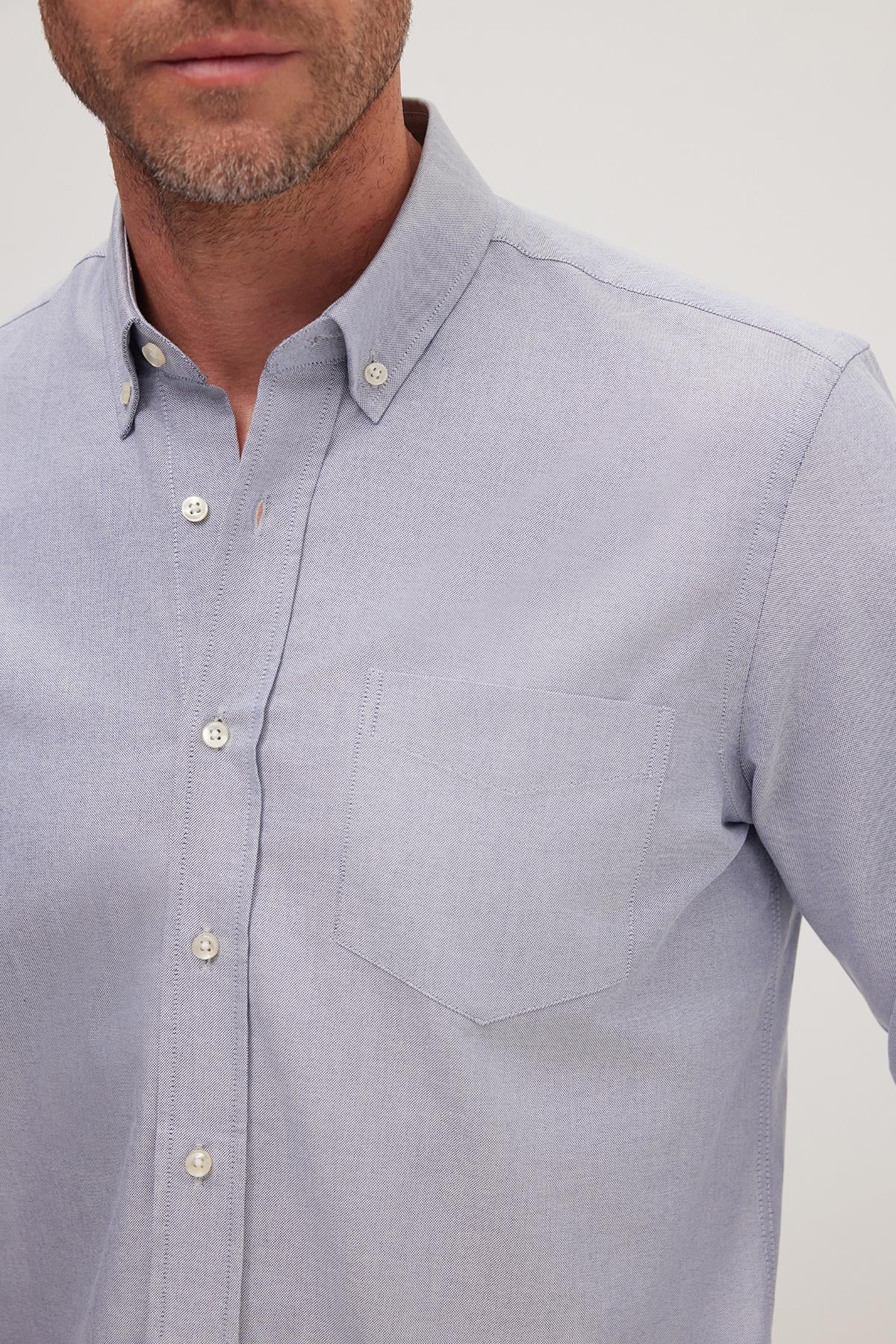 Erkek Regular Fit Klasik Kesim Premium Oxford %100 Pamuk Lacivert
