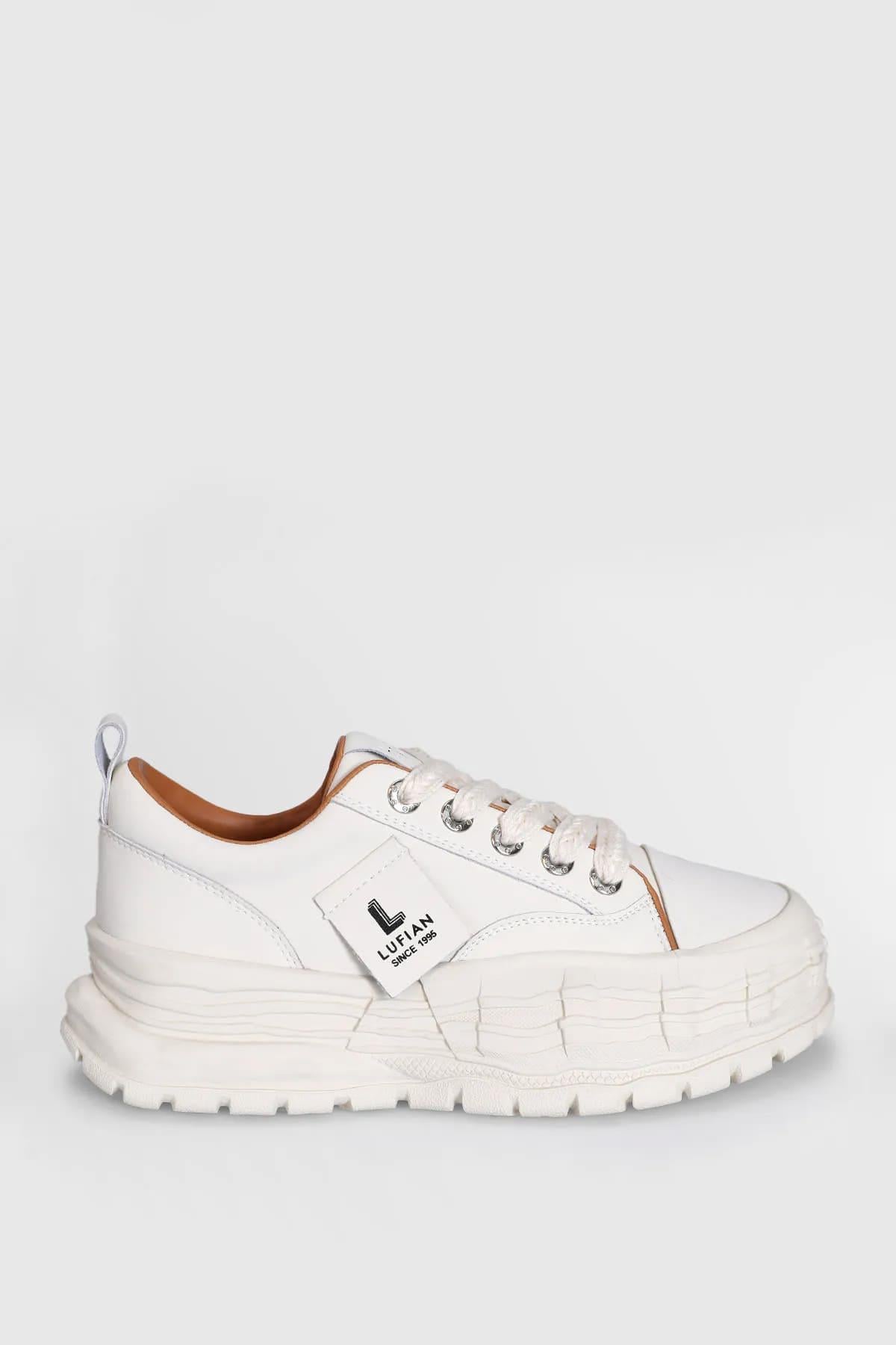 Zeta Beyaz Hakiki Deri Kadın Sneaker Ayakkabı 121230002 Fiyatları