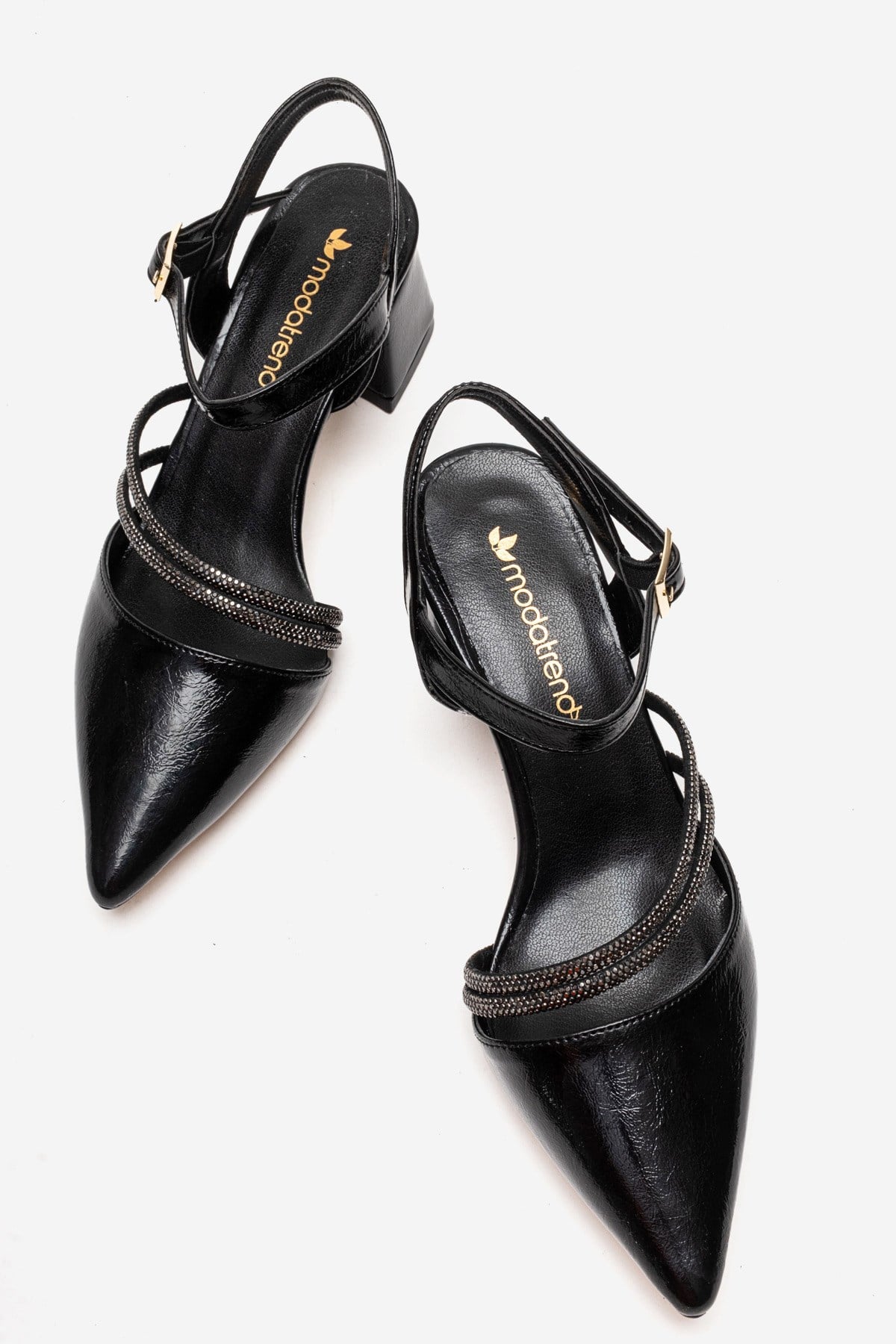 Ccway Ccway Siyah Kadın Topuklu Ayakkabı SİYAH KIRIŞIK Flo'da! Siyah - 6. görsel