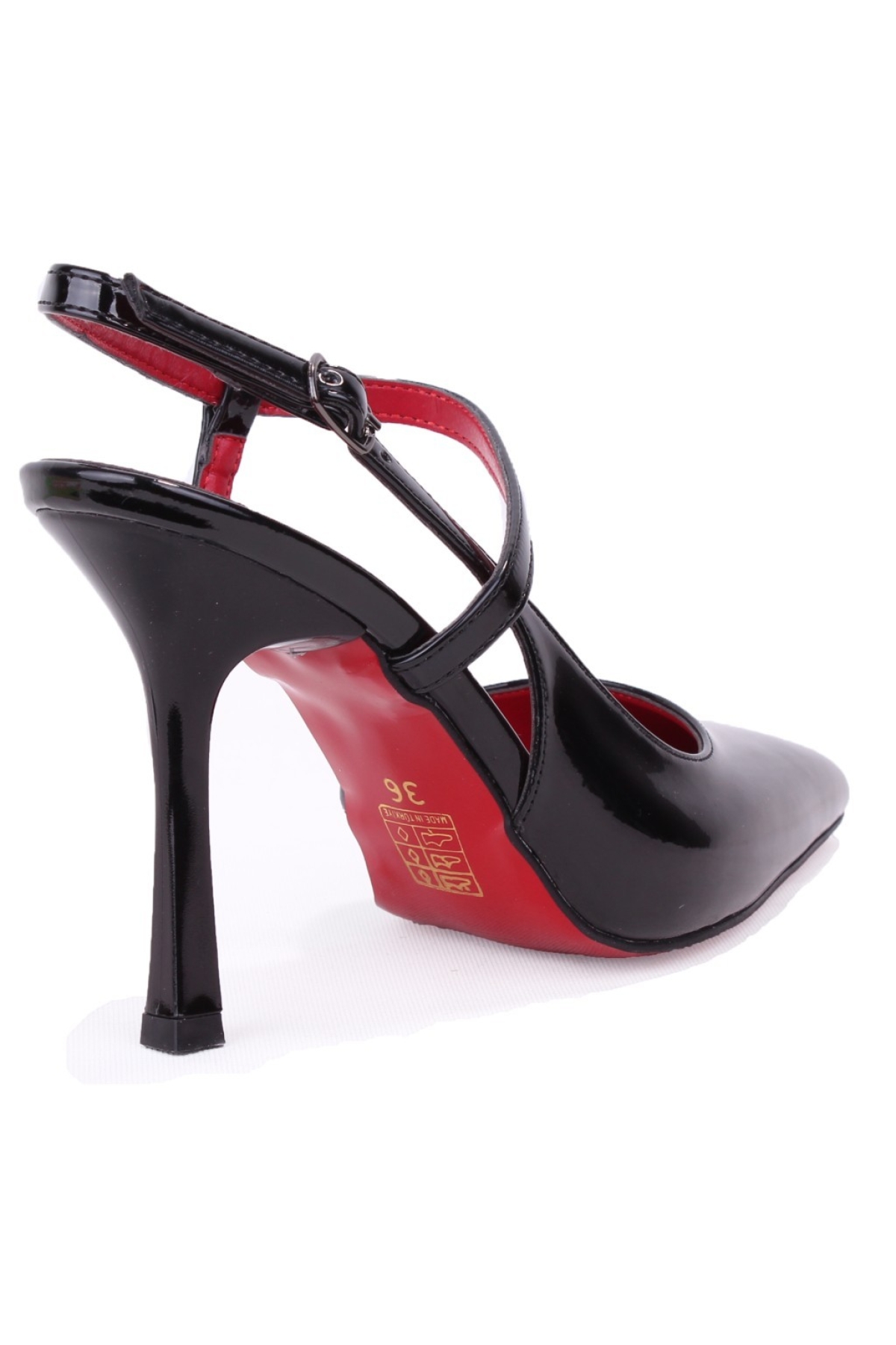 Dagoster Siyah Dagoster DZA07 Rugan DZA07-388402 İnce Topuklu Klasik Kadın Ayakkabı