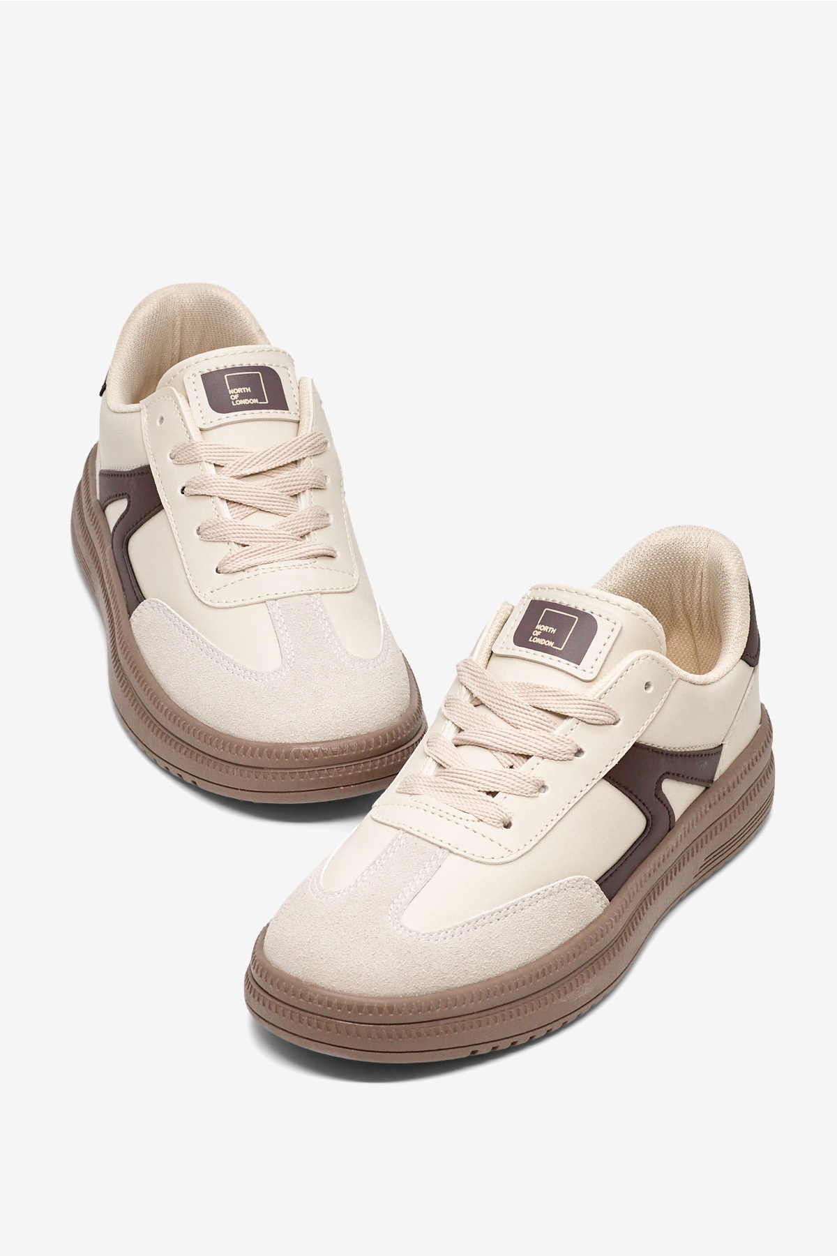 Tonny Black Beyaz Tonny Black Rahat Kalip Kadın Kauçuk Taban Bağcıklı Sneaker