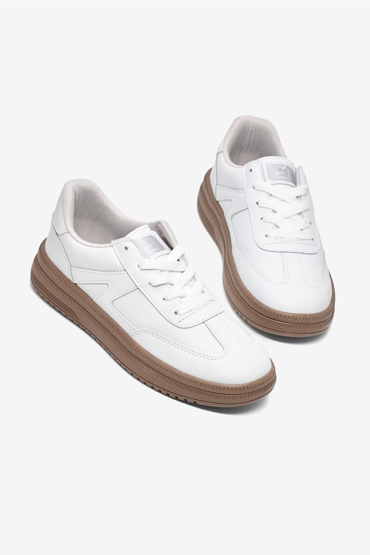 Tonny Black Beyaz Tonny Black Rahat Kalip Kadın Kauçuk Taban Bağcıklı Sneaker