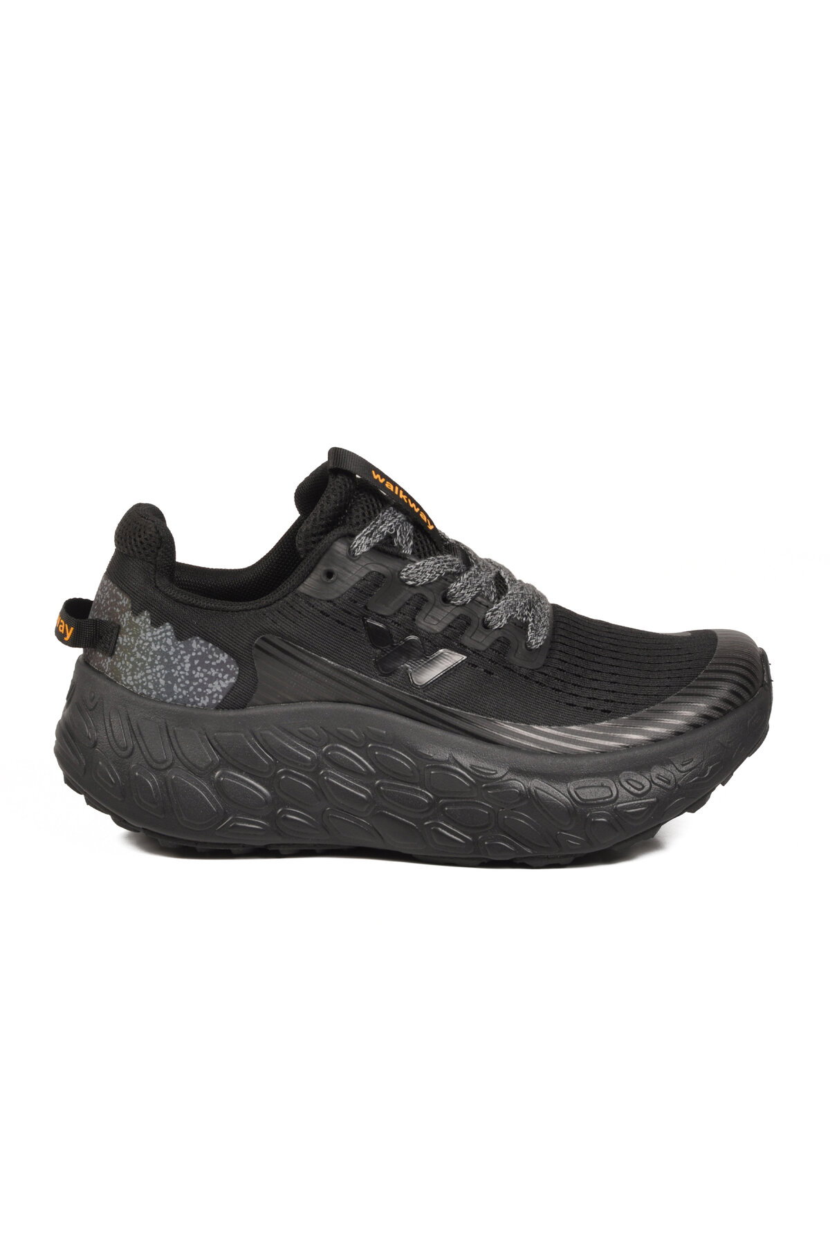 Walkway Siyah Fileli Hafızalı Taban Unisex Spor Ayakkabı