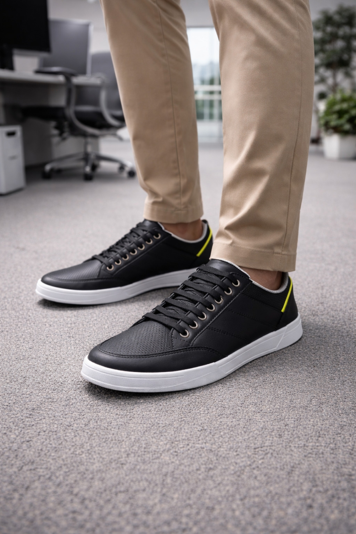 Ghattix 26Y Erkek Günlük Sneaker Ayakkabı Siyah Beyaz