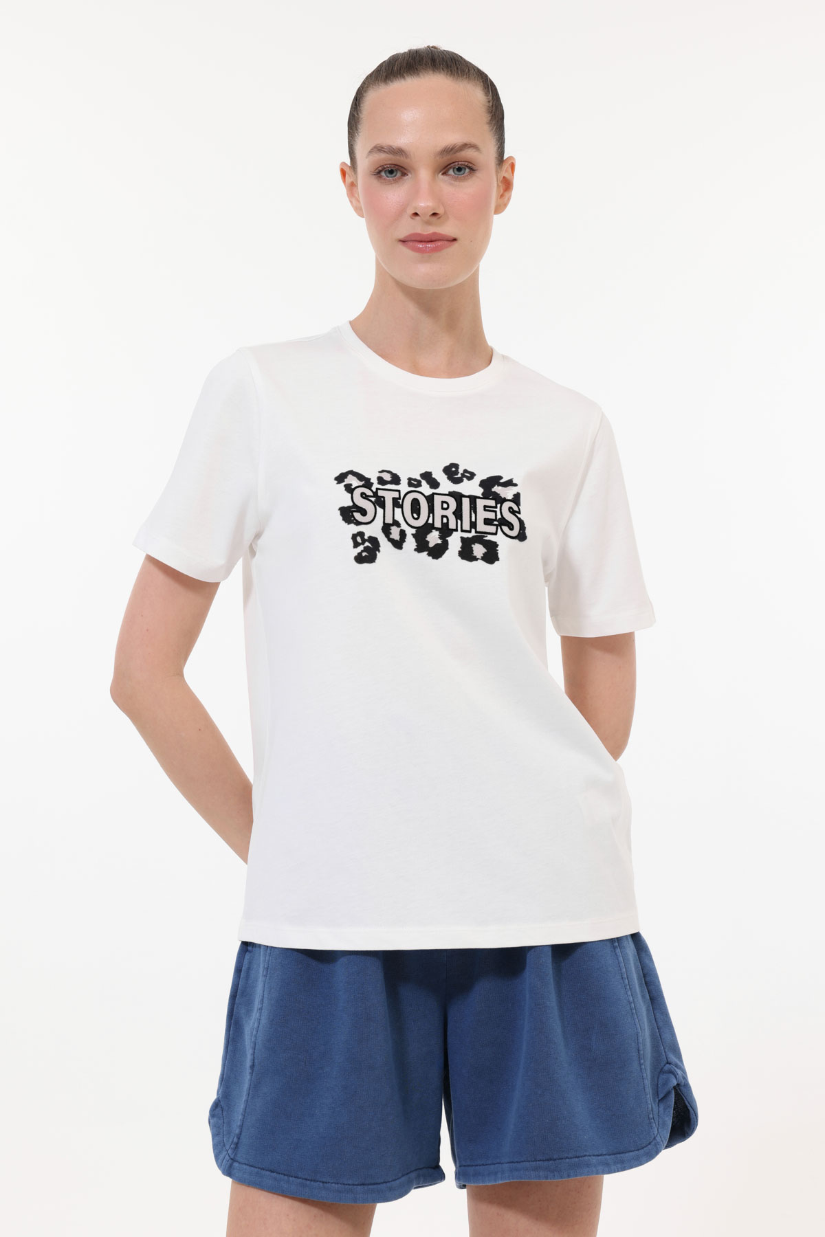 るみ WL 11POWER Ekru Kadın Kısa Kol T-Shirt Fiyatları | Flo