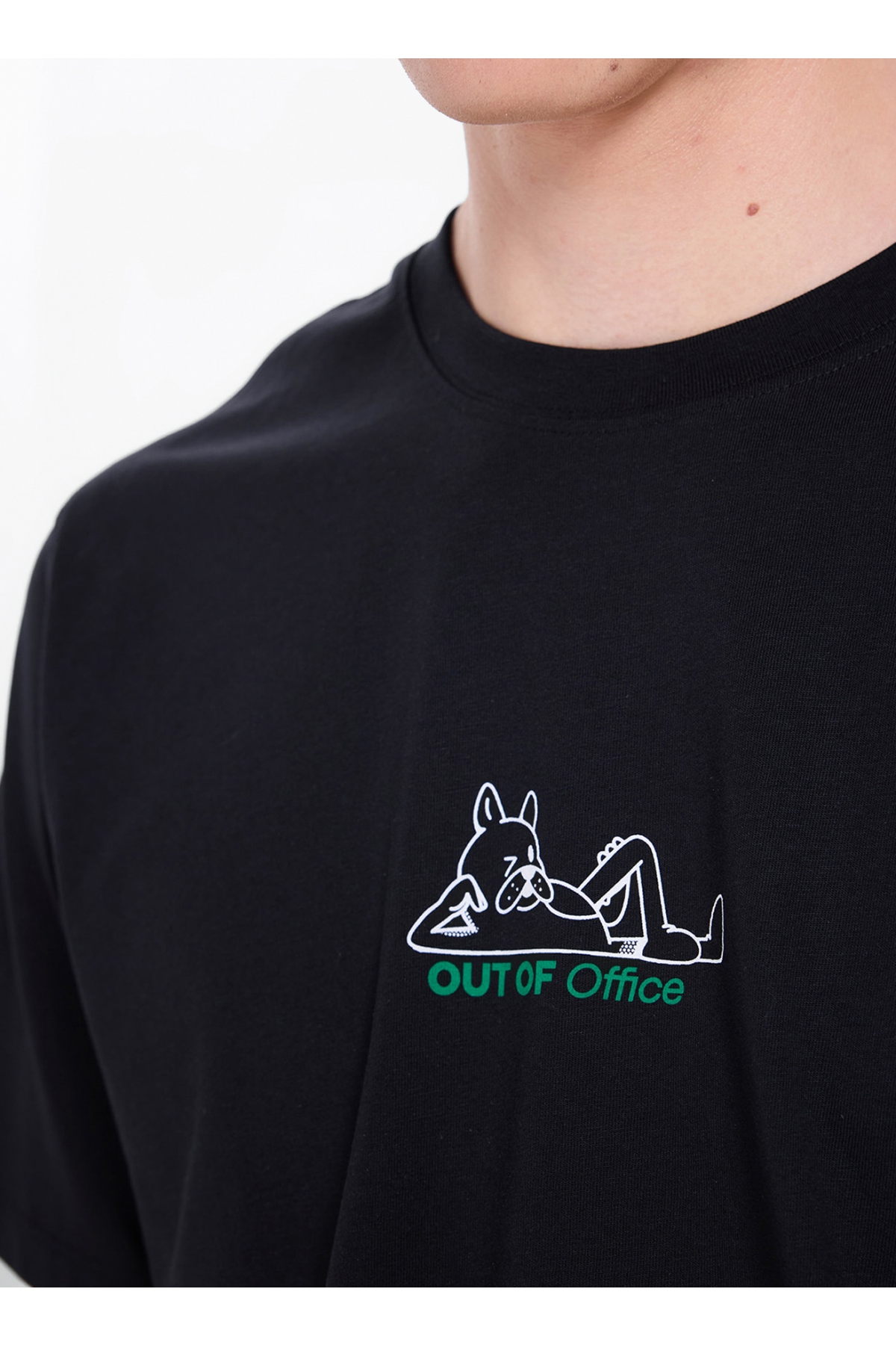 Siyah Erkek Regular Fit T-Shirt 12307700 JORFOCUS TEE SS CREW