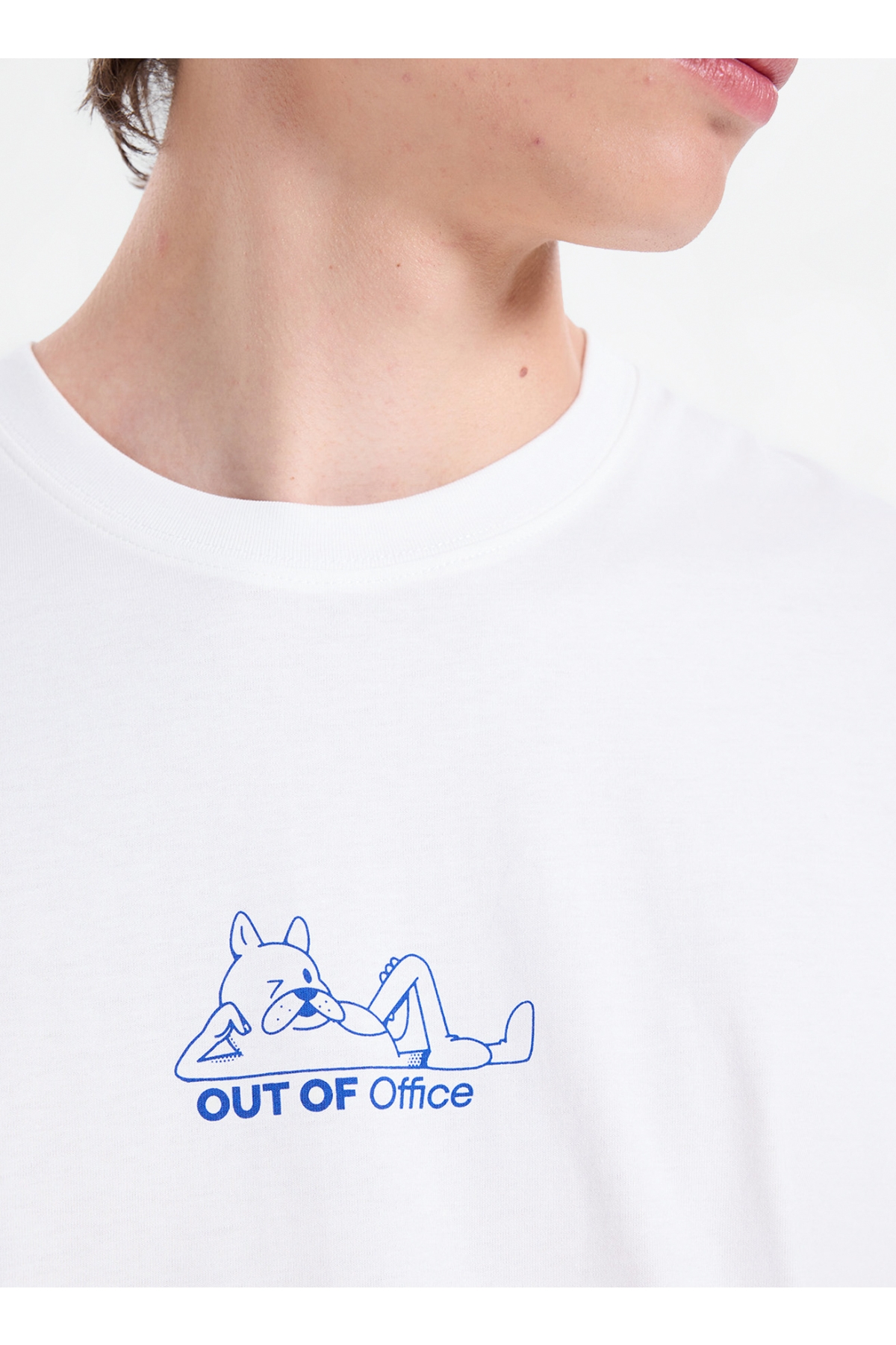 Beyaz Erkek Regular Fit T-Shirt 12307700 JORFOCUS TEE SS CREW