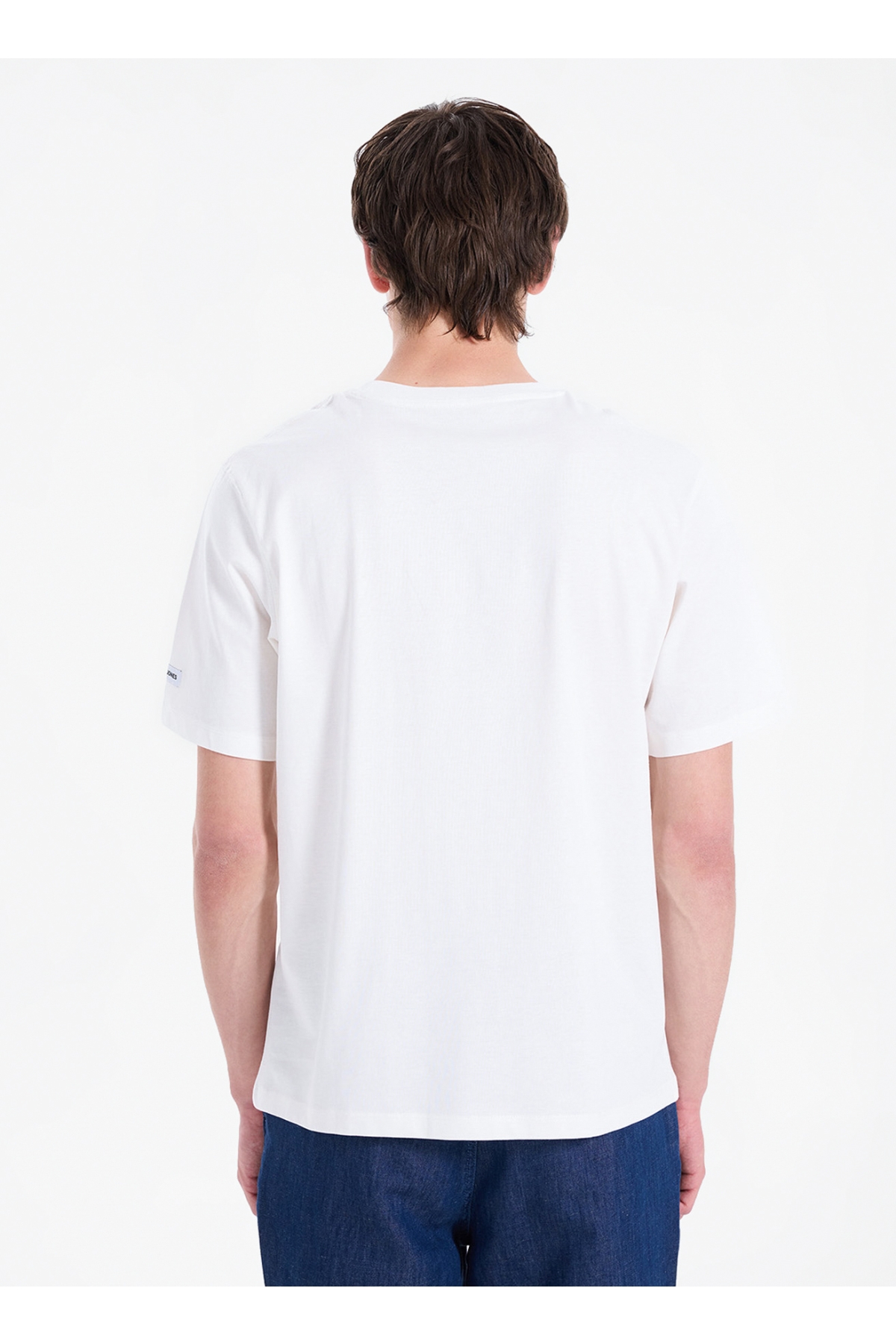 Beyaz Erkek Regular Fit T-Shirt 12307700 JORFOCUS TEE SS CREW