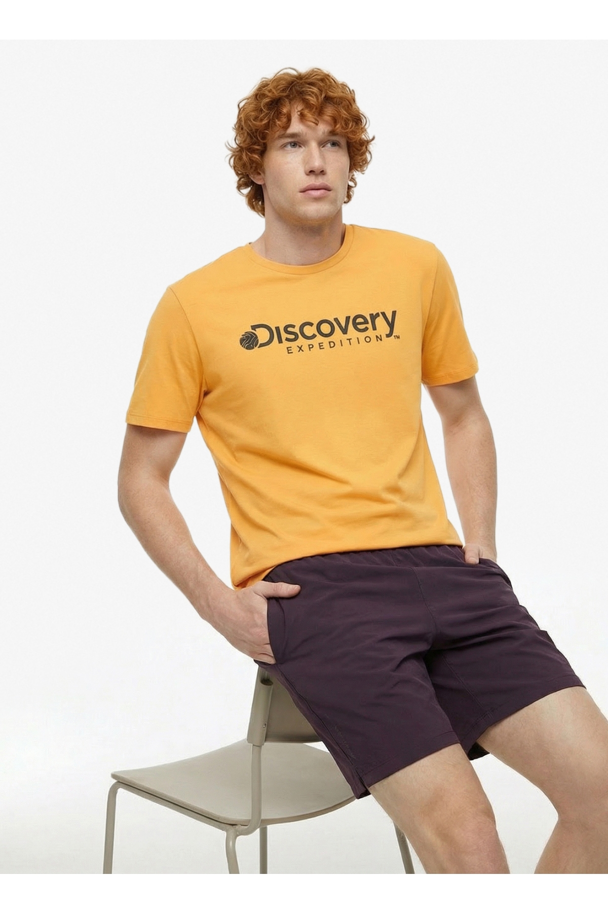 Hardal Erkek Bisiklet Yaka Standart Fit T-Shirt D4SM-TST3290