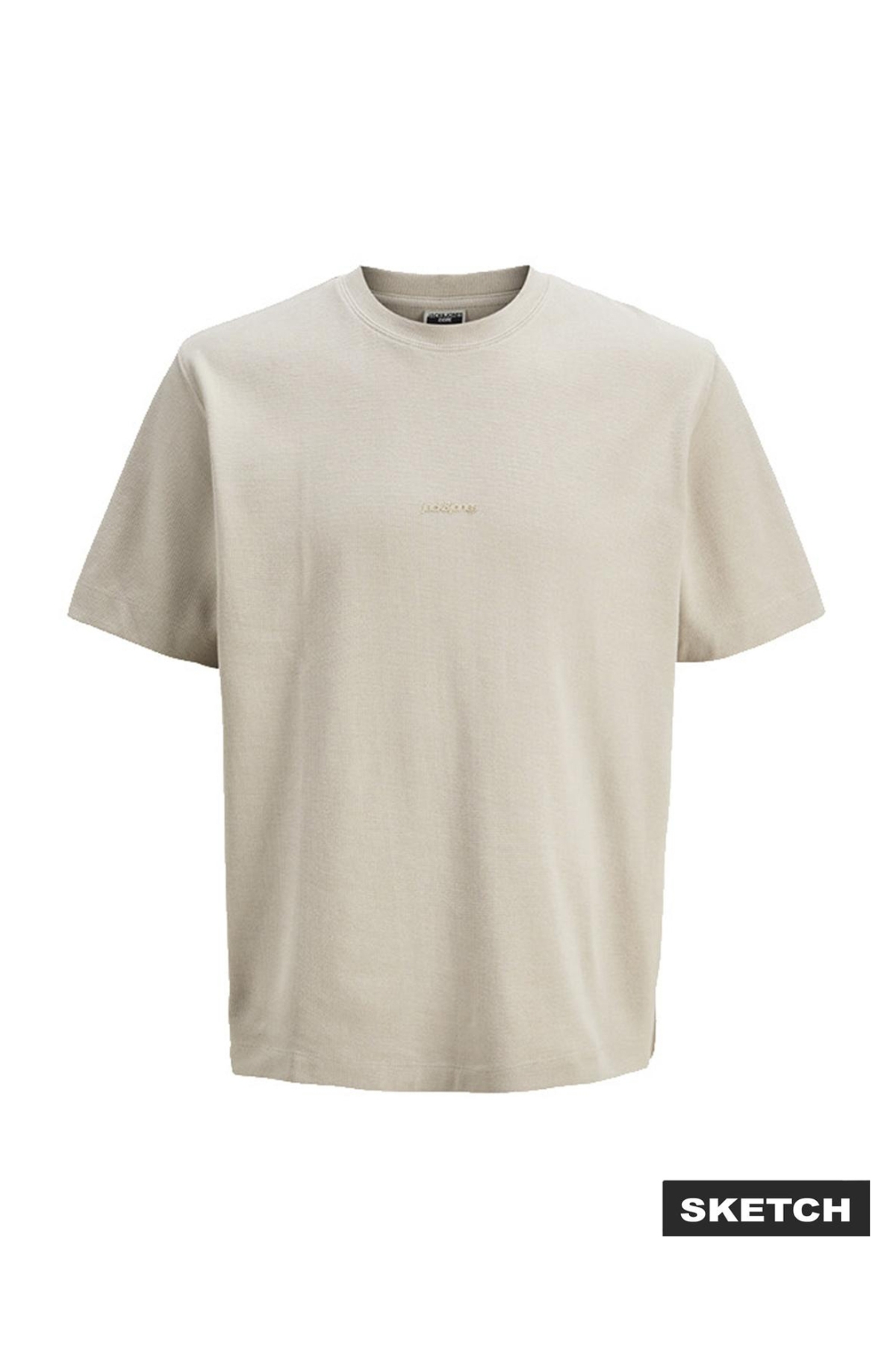 Bej Erkek Regular Fit T-Shirt 12273217 JCOTARMAC FABRIC TEE CREW