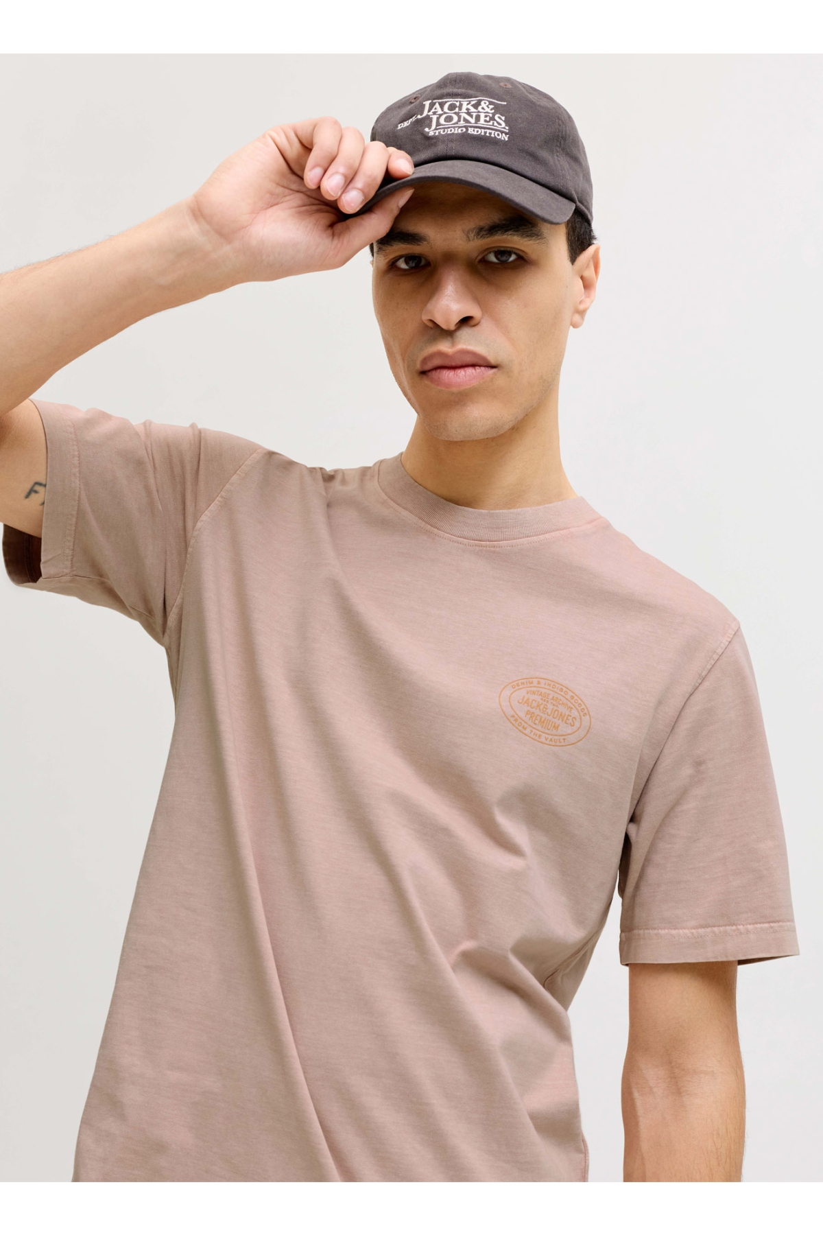 Pembe Erkek Normal Logo Baskılı T-Shirt 12295132 JPRBLUFELIX SS