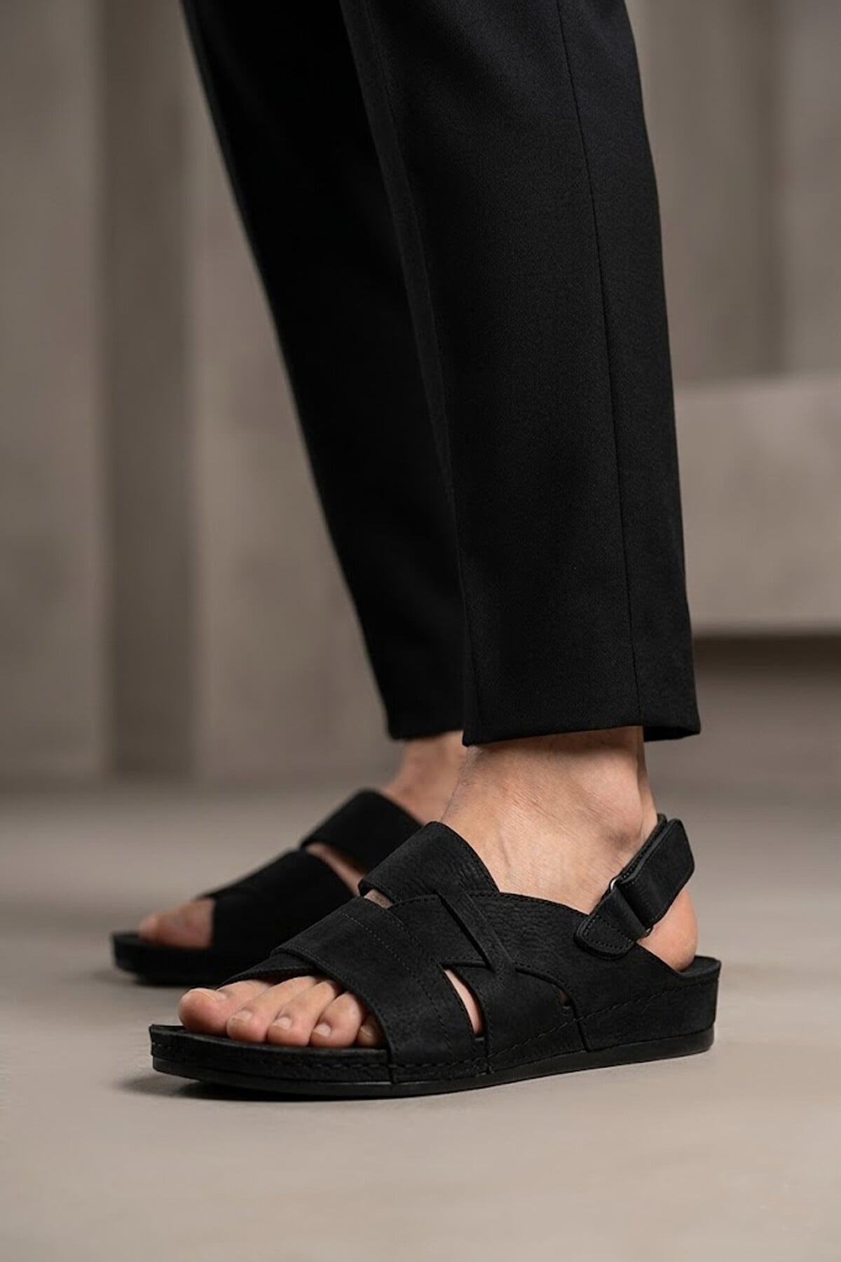 Elit MYSSS264-038 Erkek Düz Sandalet Siyah Fiyatları | Flo
