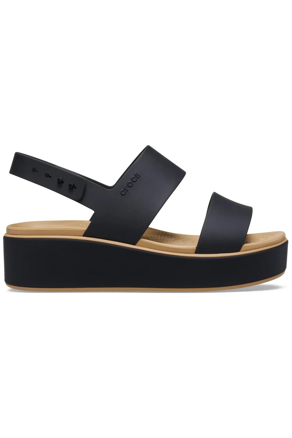 Crocs Brooklyn Matte Wrap Low Wedge siyah