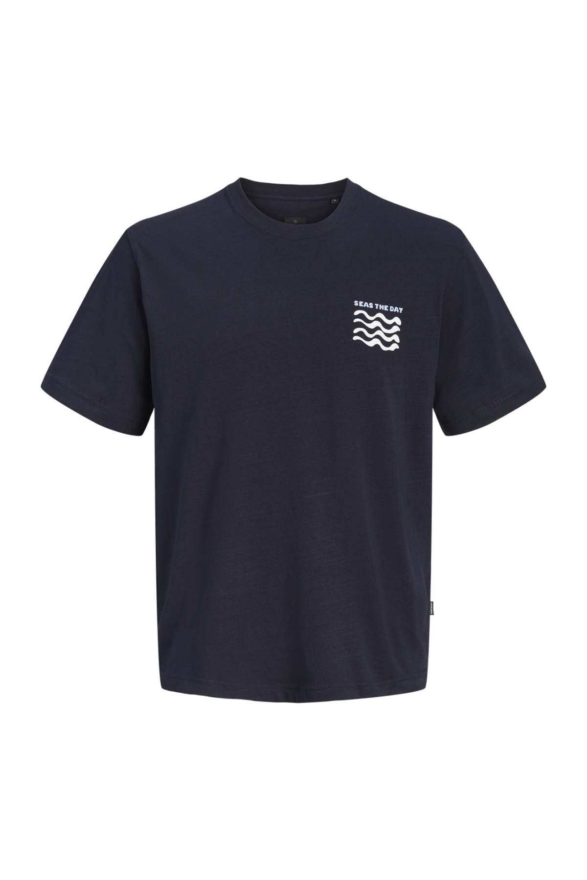 Bisiklet Yaka Lacivert Erkek T-Shirt 12292340 JPRBLAETHAN SS LOGO