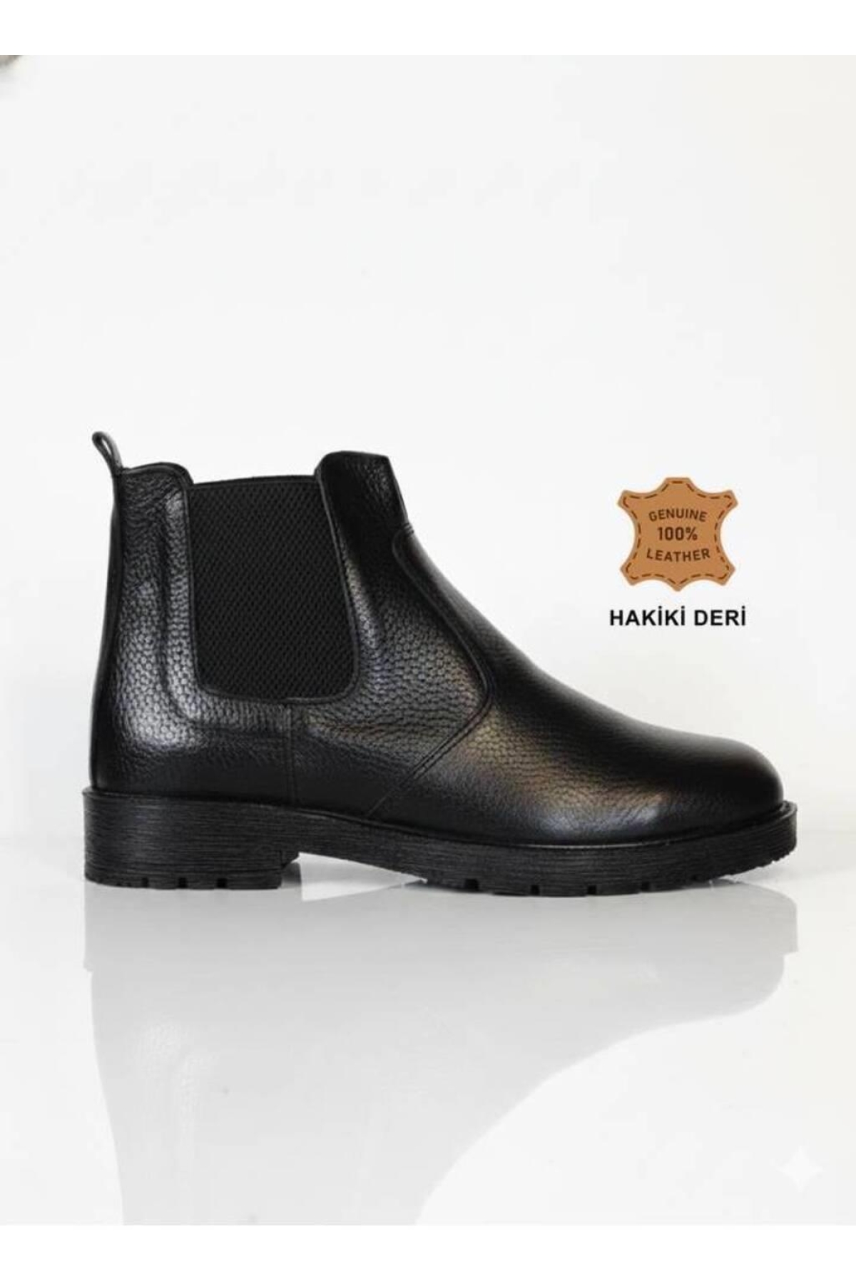 Oregon Shoes OREGON ® I 101 Chelsea Lastikli Fermuarlı Siyah Hakiki Deri Erkek Bot