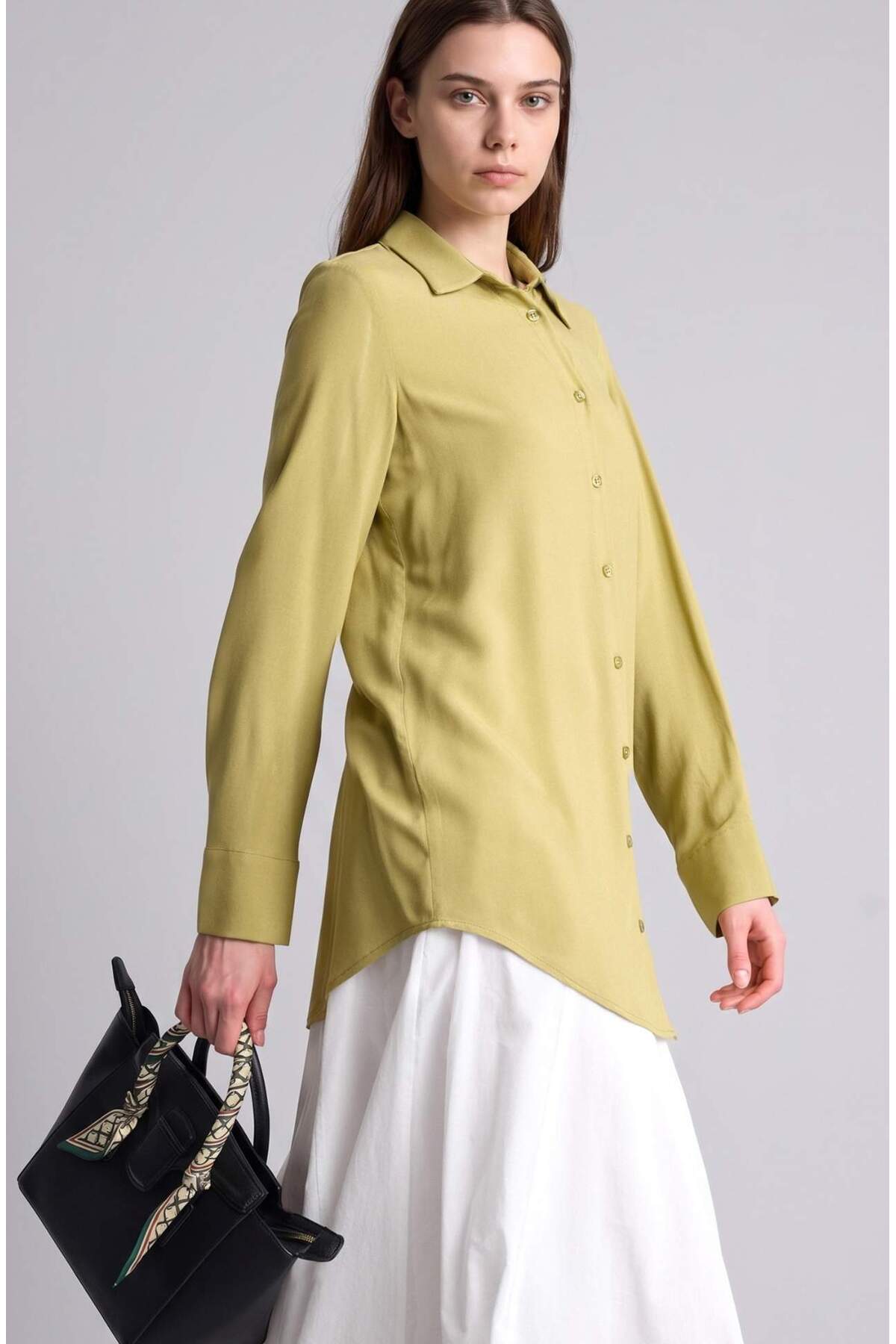Regular Fit Basic Uzun Kollu Tesettür Gömlek Tunik Z3538az26sp