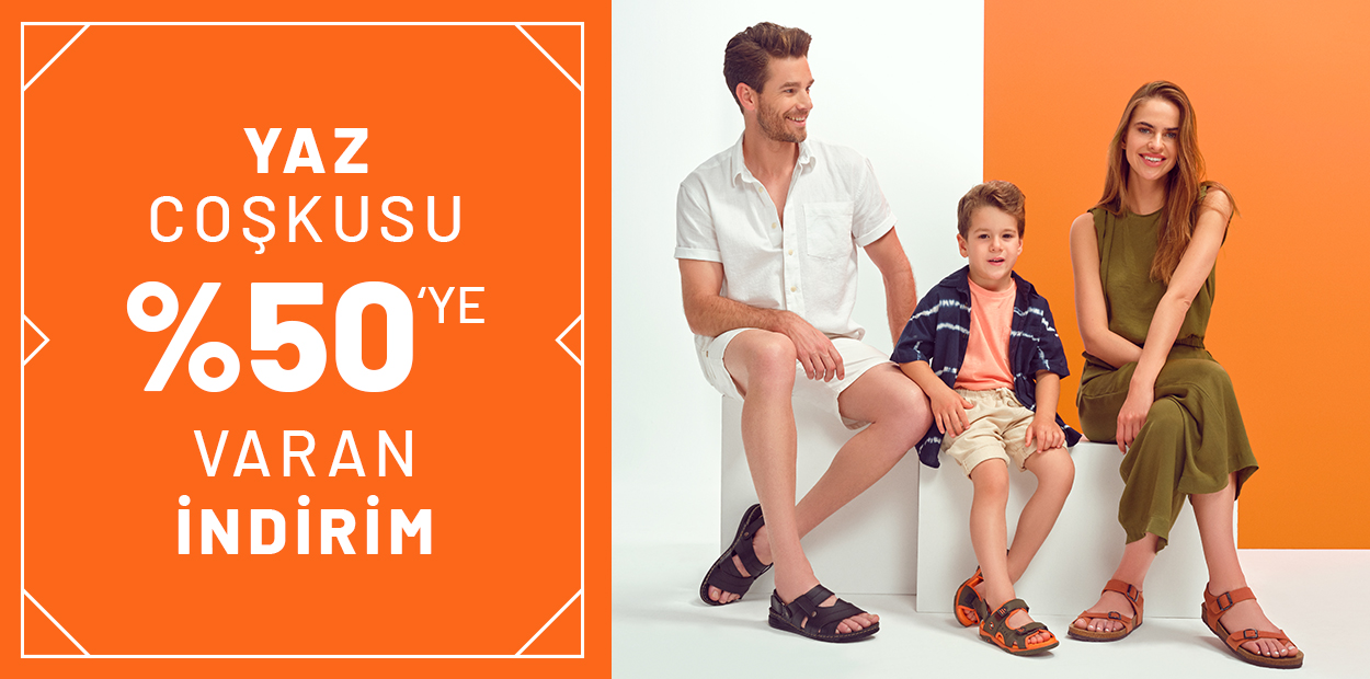 Yaz Coşkusu %50'ye Varan İndirim
