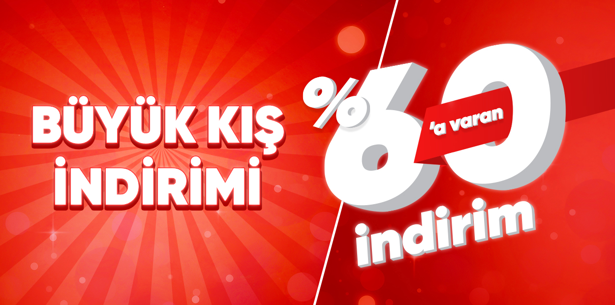 Büyük Kış İndirimi %60'a Varan İndirim