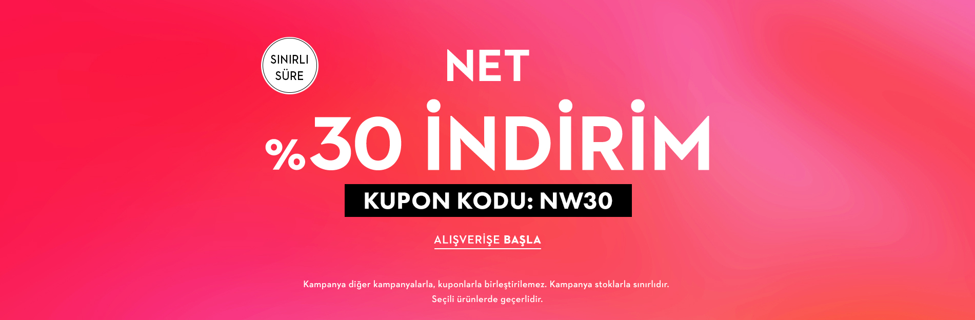 Net %30 İndirim