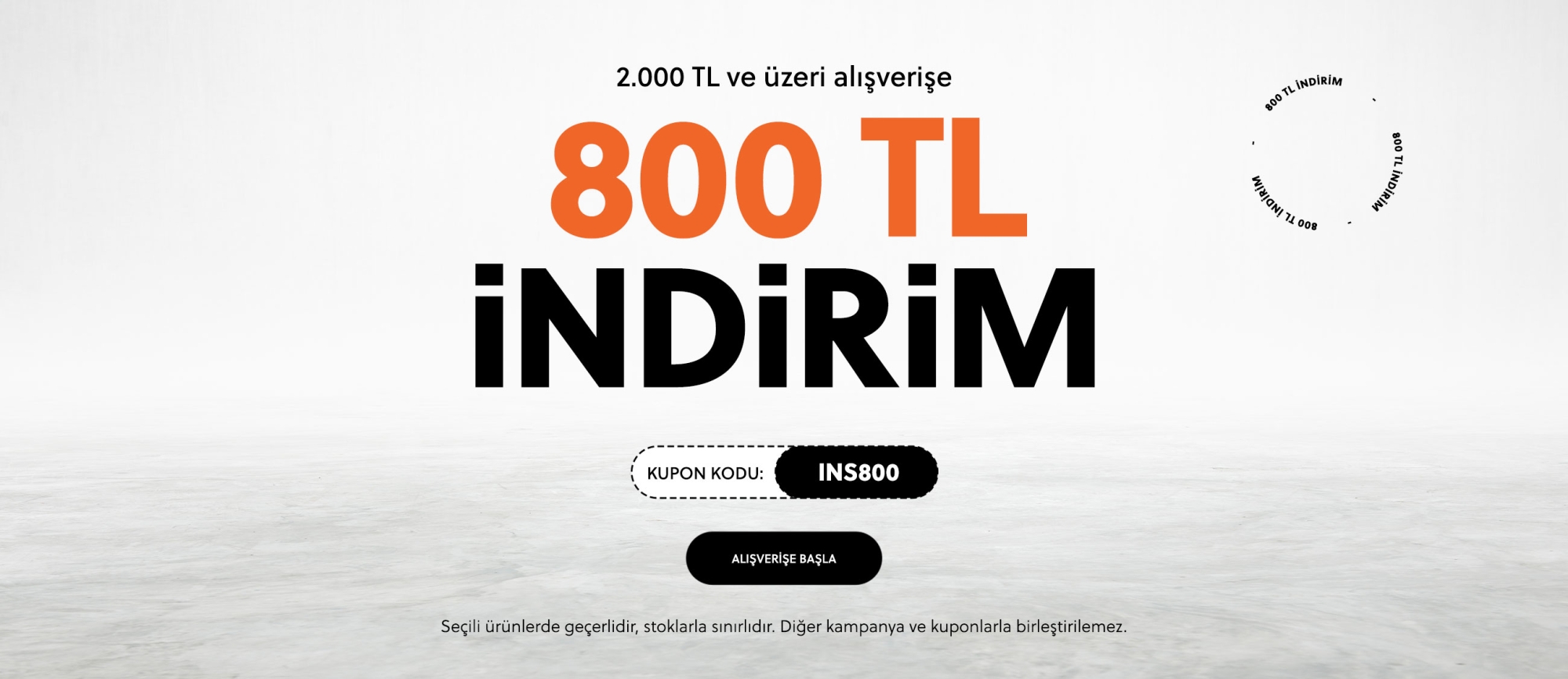800 TL İNDİRİM