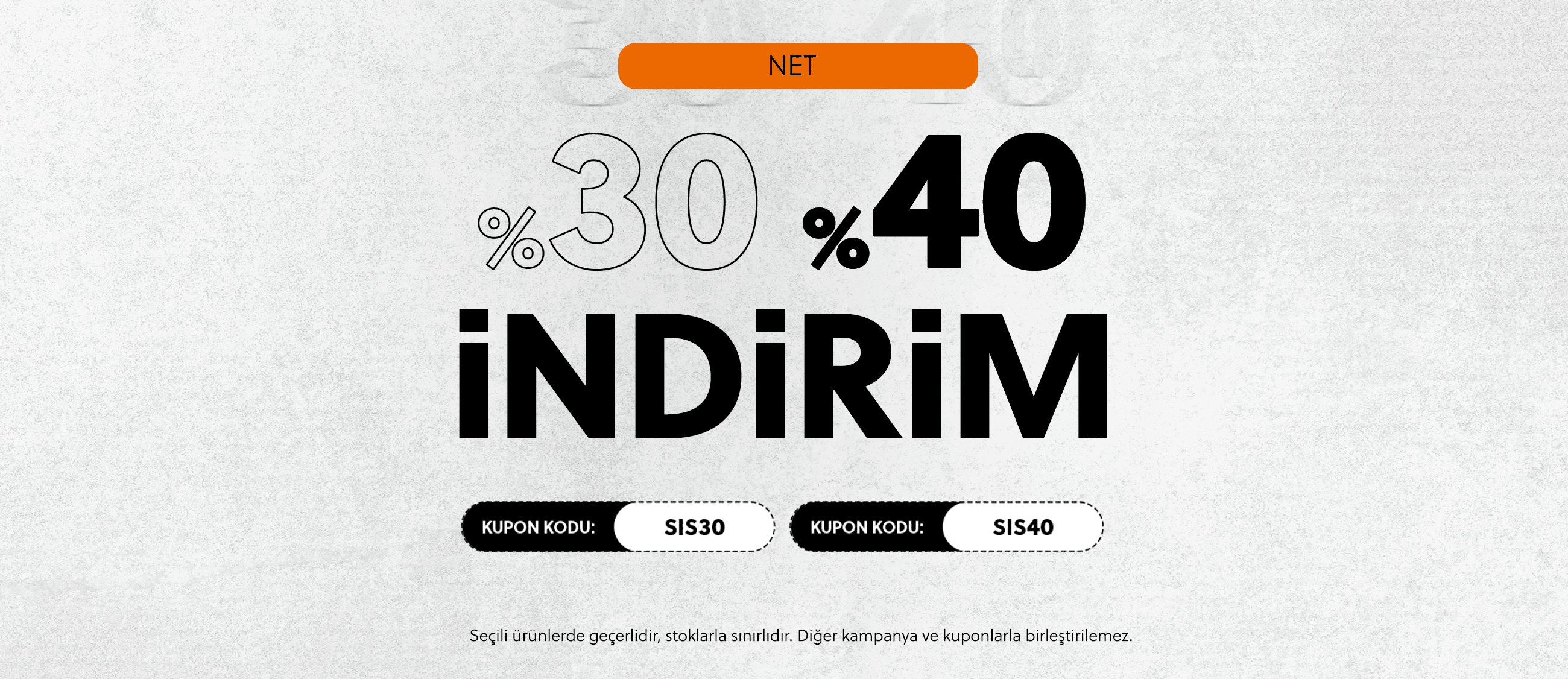 Sepette %30 - %40 İndirim