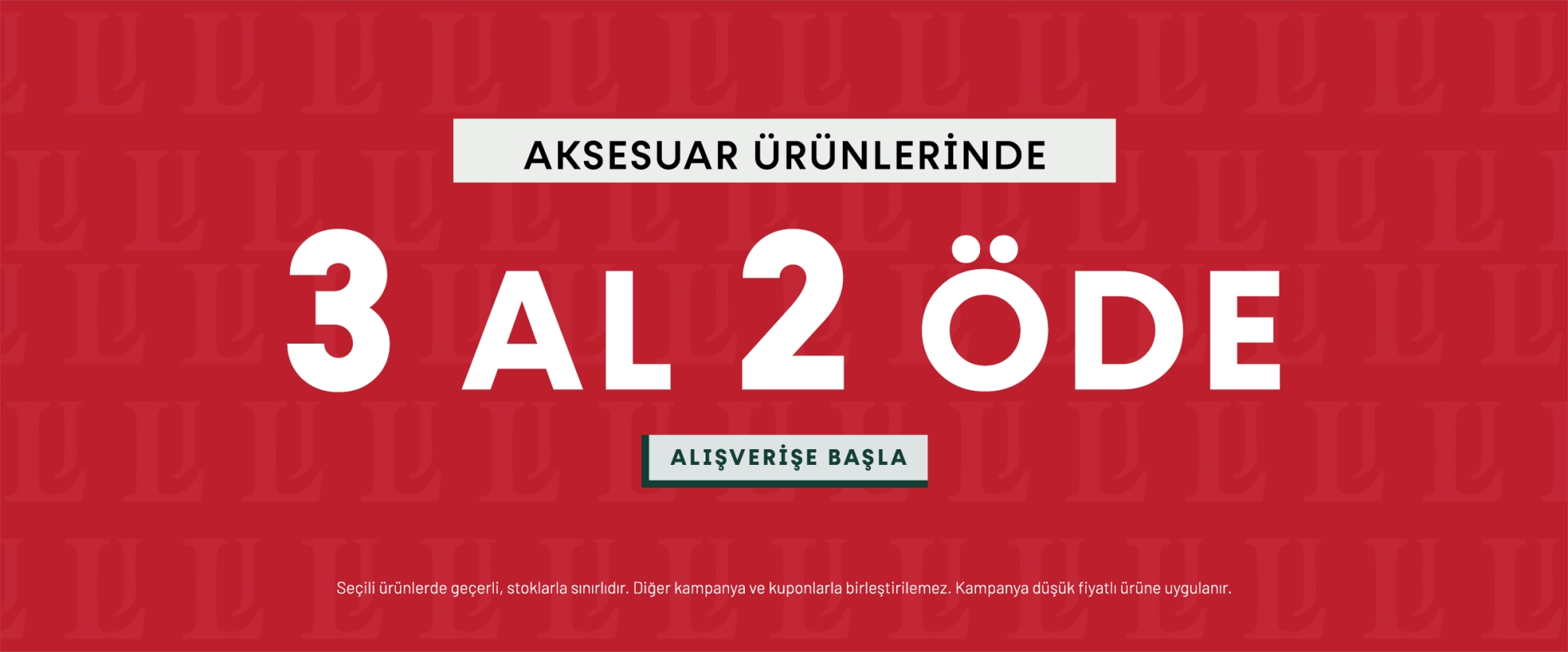 Aksesuar Ürünlerinde 3 al 2 öde