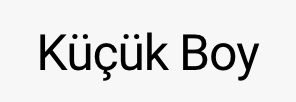 Küçük<br>Boy