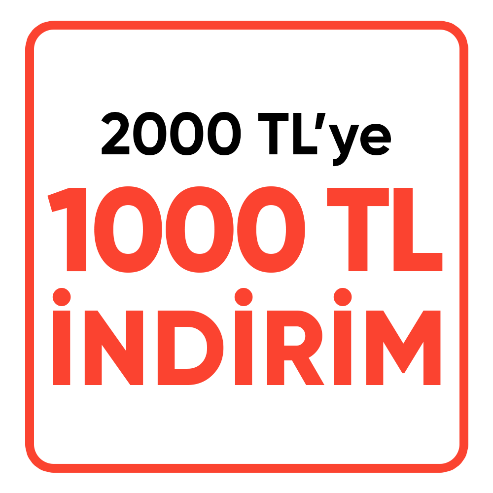 2000'e 1000 TL İndirim