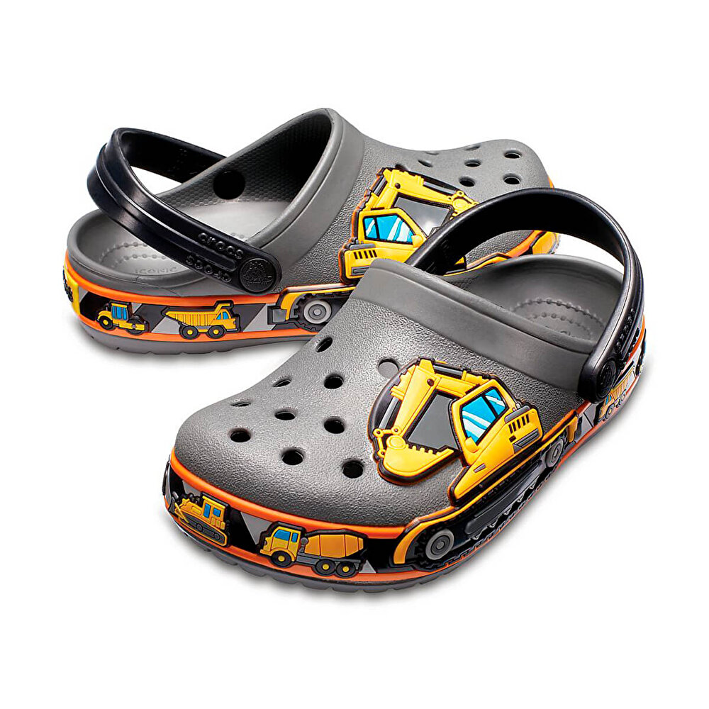 Crocs Crocband Fun Lab Graphic Gri Erkek Cocuk Sandalet 100350737 Flo