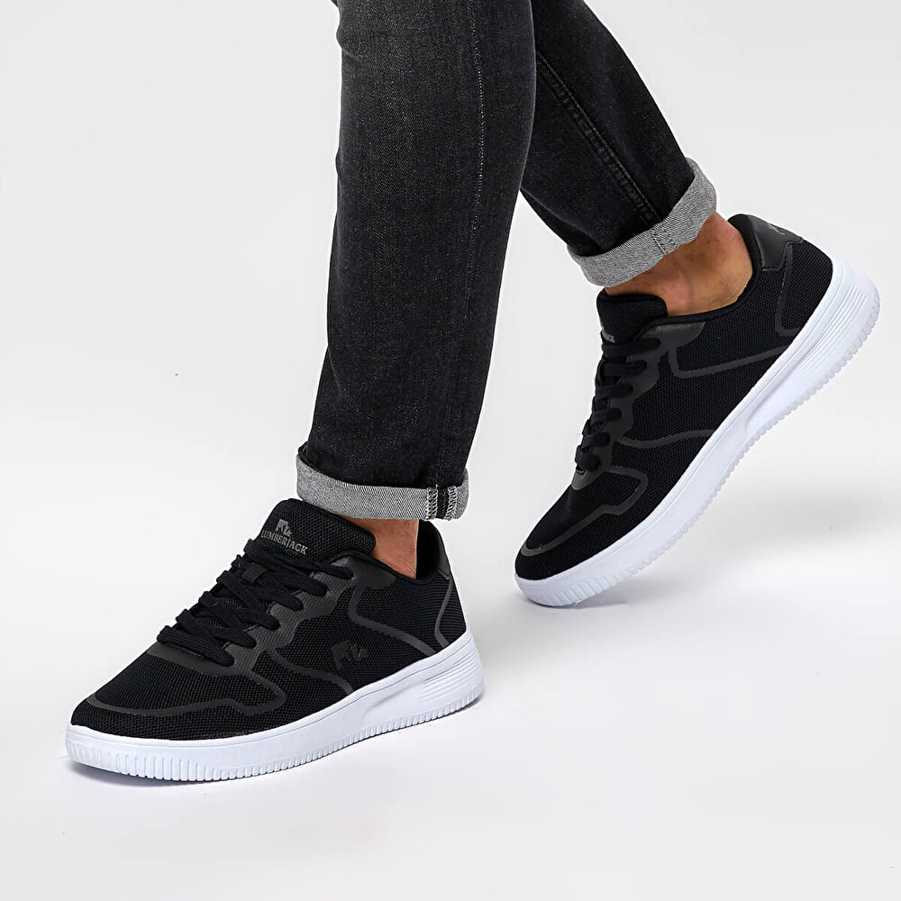 Hakiki Deri Siyah Sneaker Erkek Ayakkabi 01669msyhc01 Deery