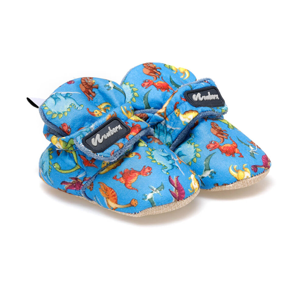 Newborn Baby Bootie Patterned Mavi Erkek Cocuk Panduf 100518751 Flo