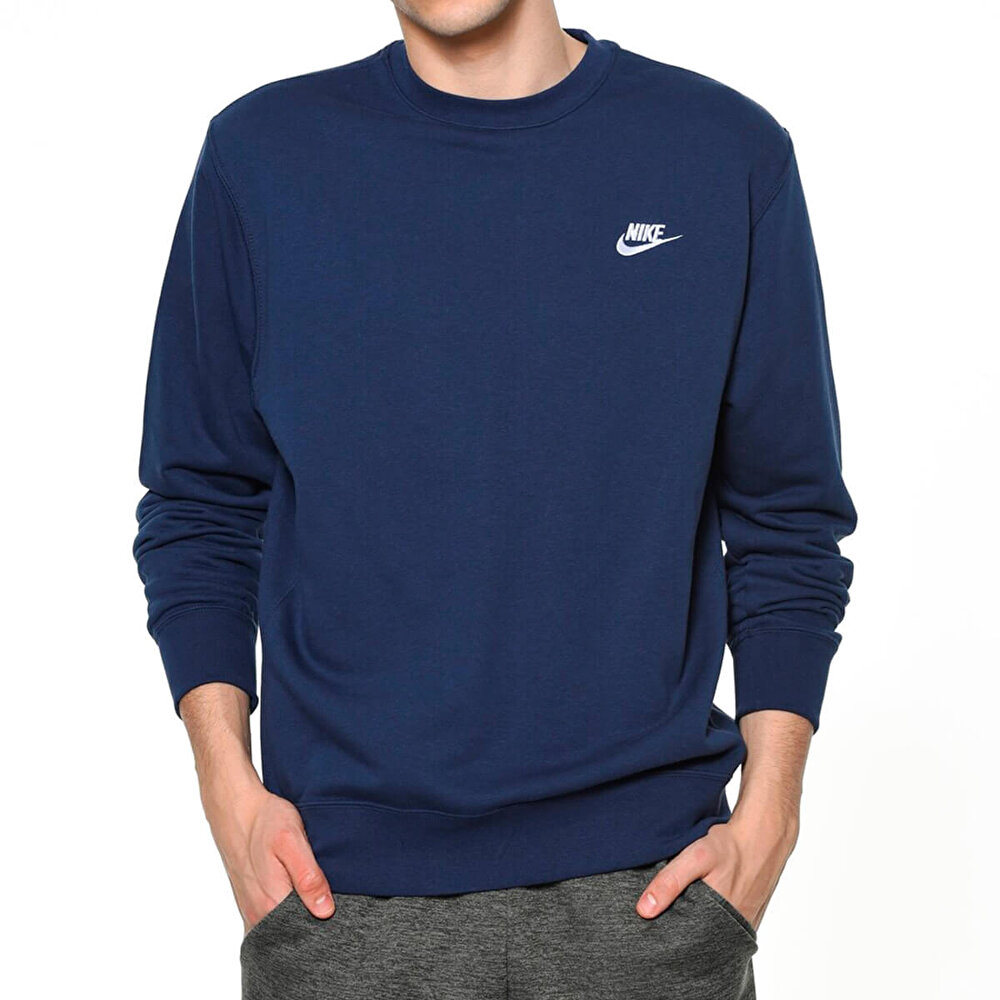 Nike M Nsw Club Crw Ft Mavi Erkek Sweatshirt 100525567 Flo