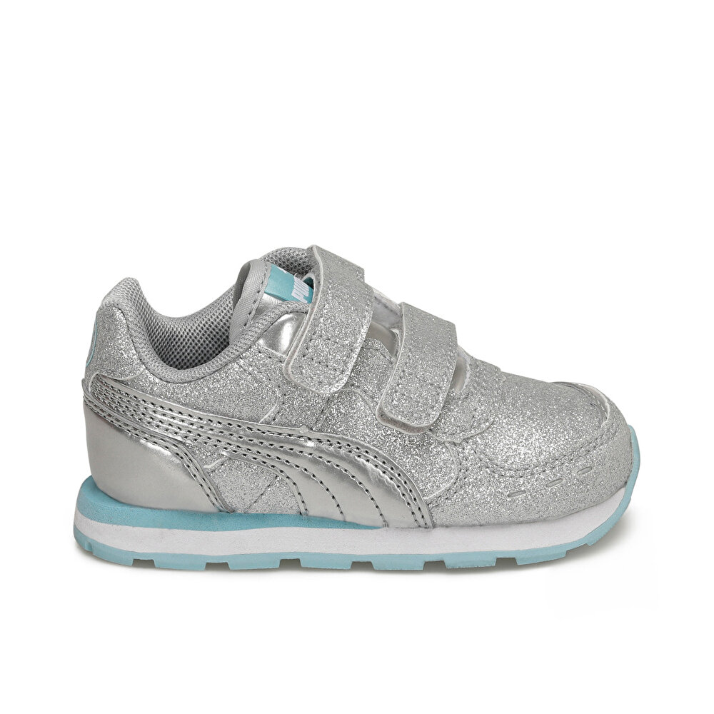 Puma Vista Glitz V Inf Gumus Kiz Cocuk Kosu Ayakkabisi 100534854 Flo