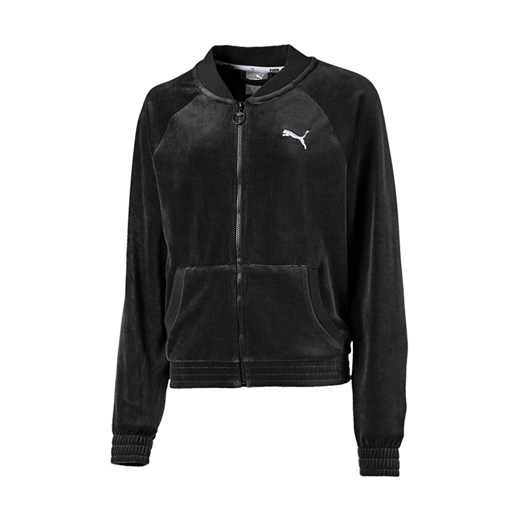 Puma Alpha Velvet Jacket Siyah Erkek Cocuk Esofman 100568969 Flo