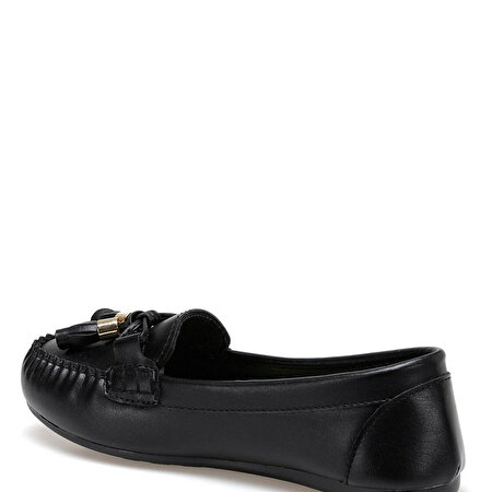 DS20053 Siyah Kadın Loafer Ayakkabı_2