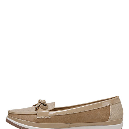 BELTEN Bej Kadın Loafer_3